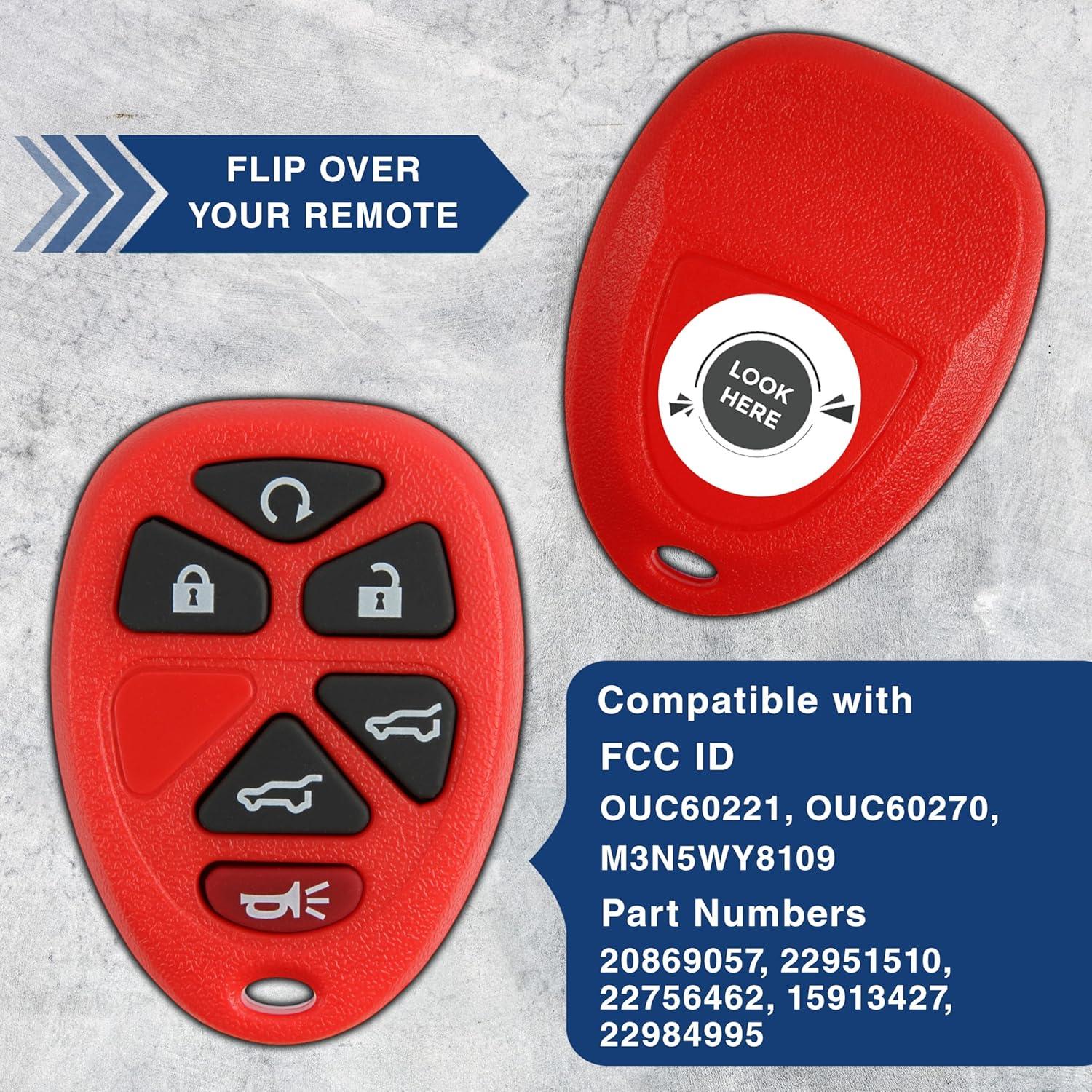 2X Llave Remota KeylessOption para Cadillac y Chevrolet