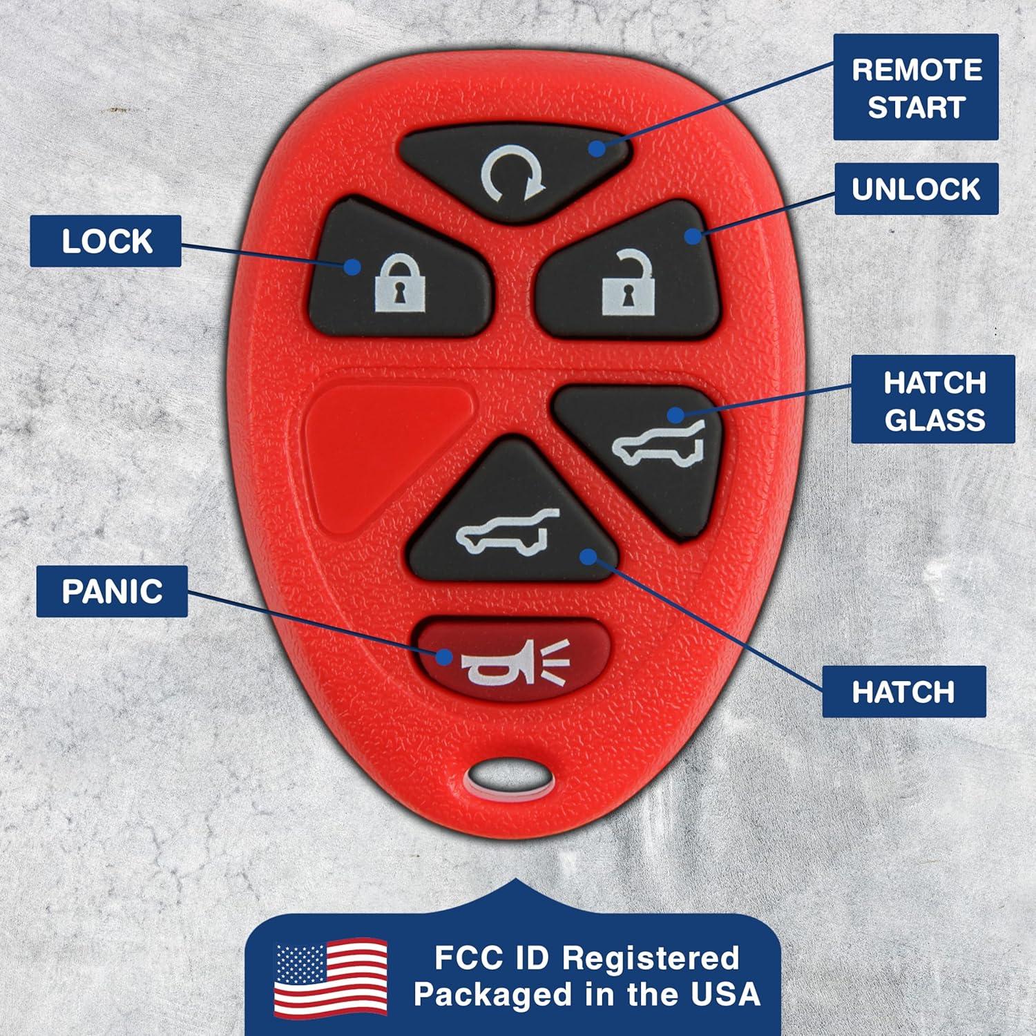 2X Llave Remota KeylessOption para Cadillac y Chevrolet