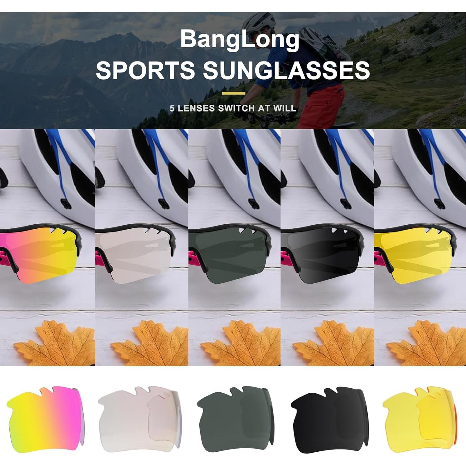 Gafas de sol deportivas BangLong con 5 lentes UV400