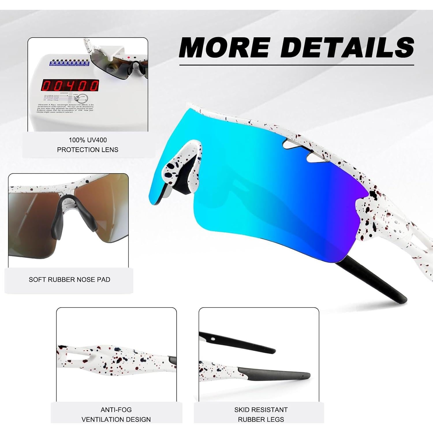 Gafas de sol deportivas BangLong con 5 lentes intercambiables