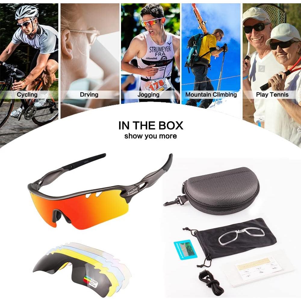 Gafas de sol deportivas BangLong con 5 lentes UV400