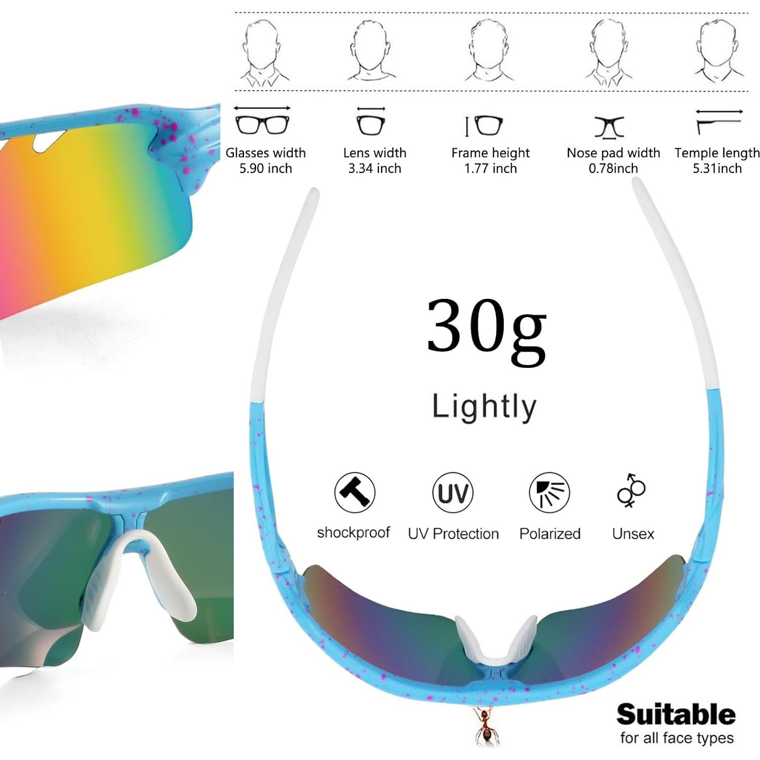 Gafas de sol deportivas BangLong con 5 lentes UV400