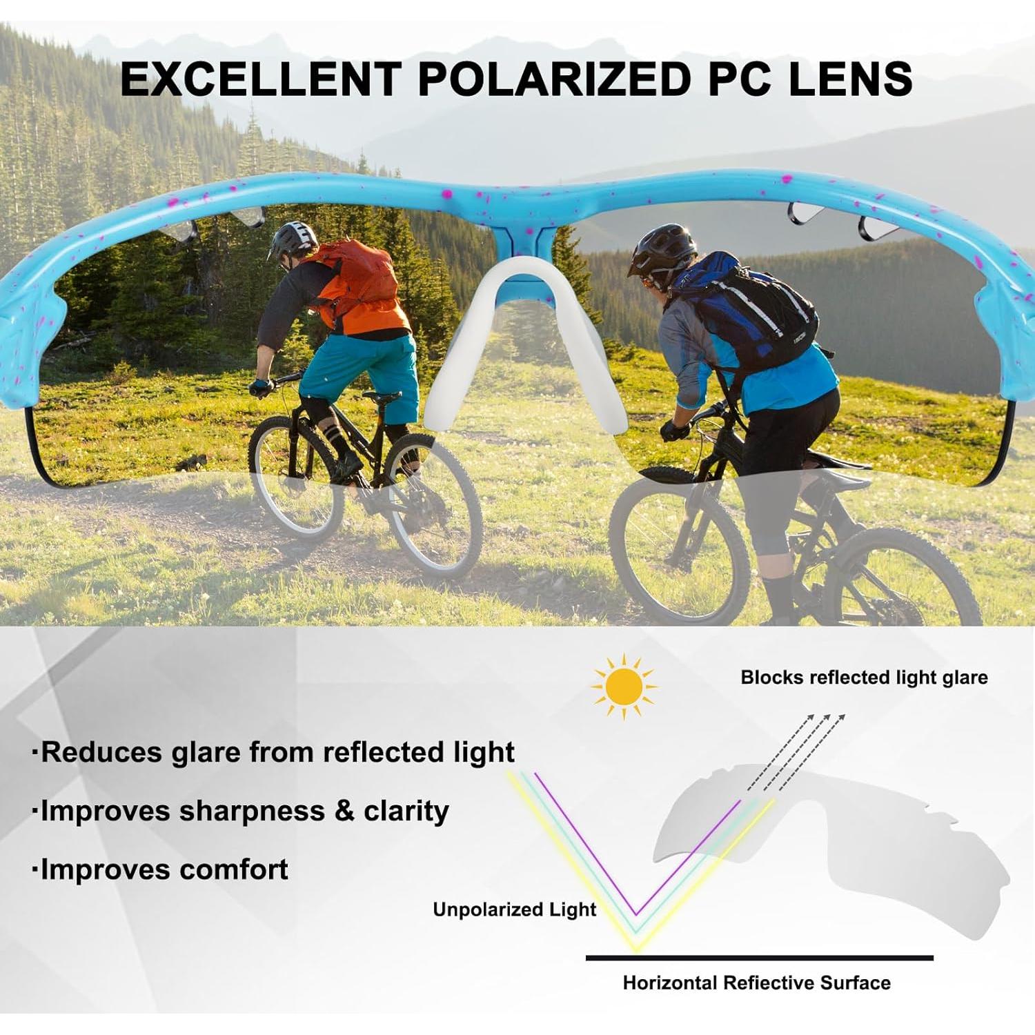 Gafas de sol deportivas BangLong con 5 lentes UV400