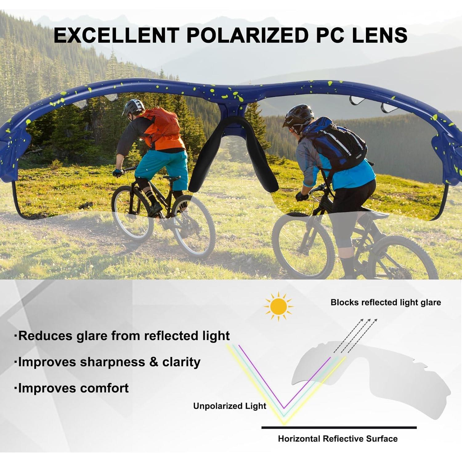 Gafas de sol deportivas BangLong con 5 lentes UV400