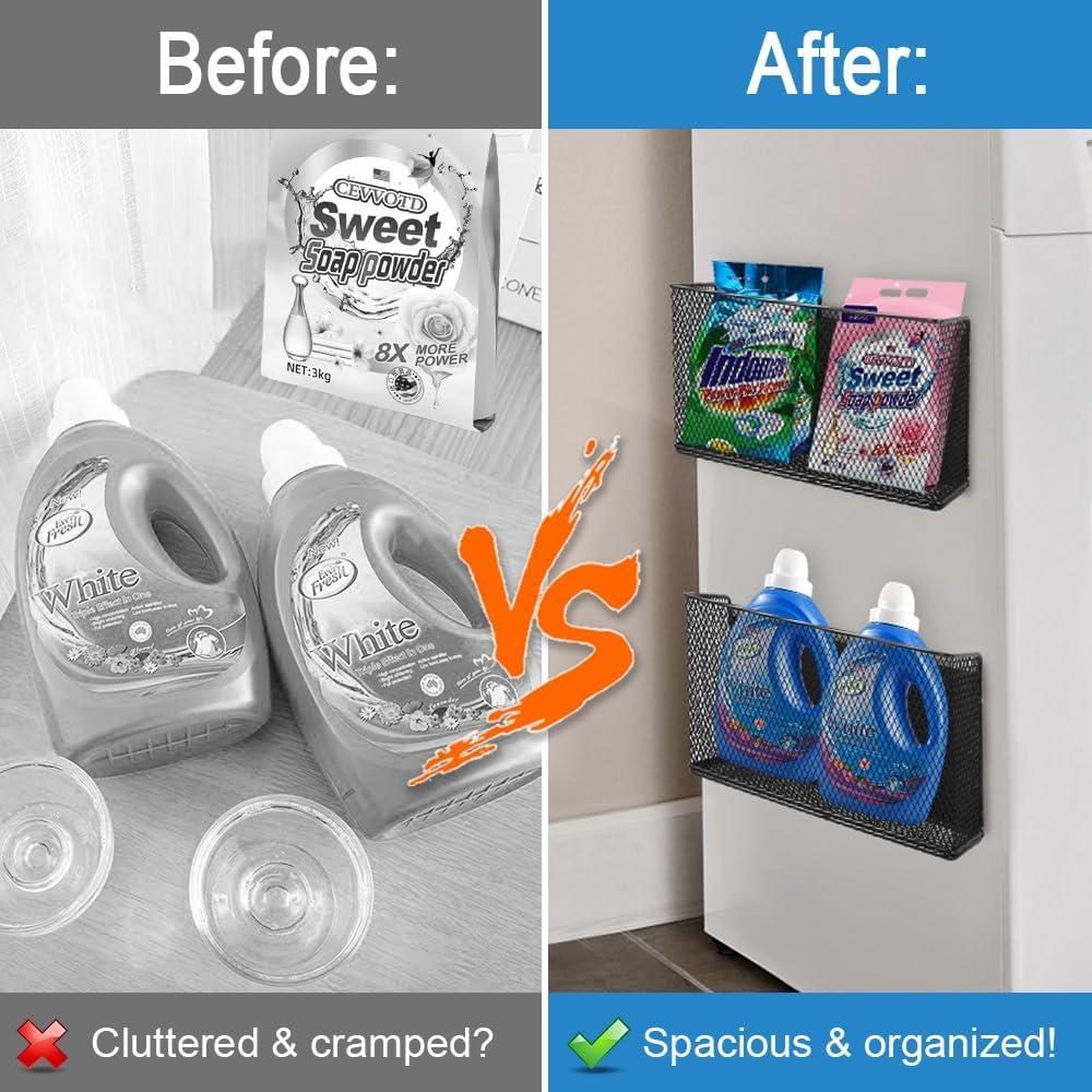 Estante Magnético Picowe para Refrigerador y Lavadora - Negro