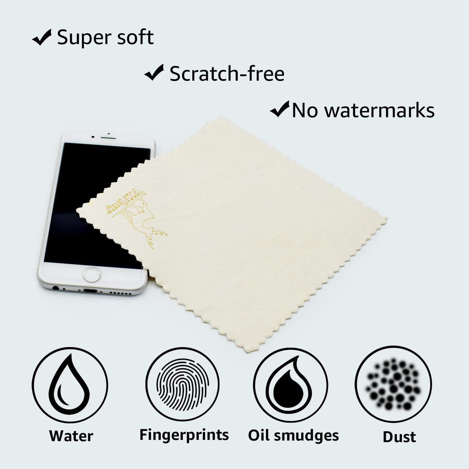 Paños de Limpieza VIPbuy 4 Piezas 15x15 cm Chamois Natural