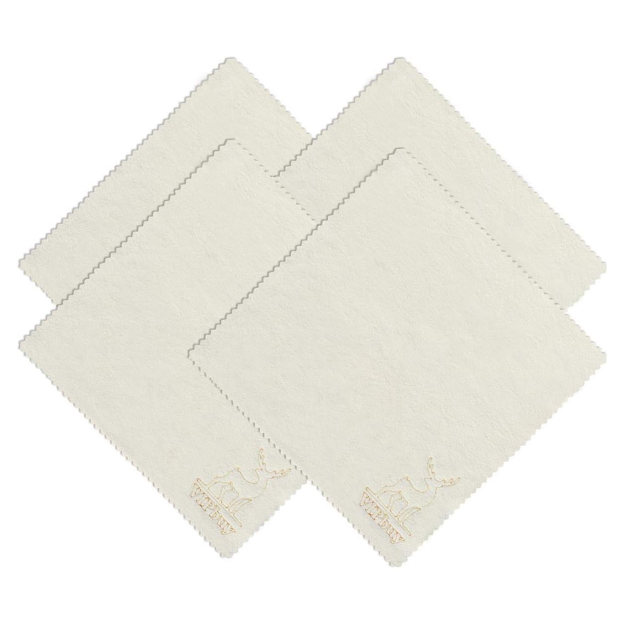 VIPbuy Pañuelos de Limpieza Chamois Natural 20x20 cm - 4 Pzs
