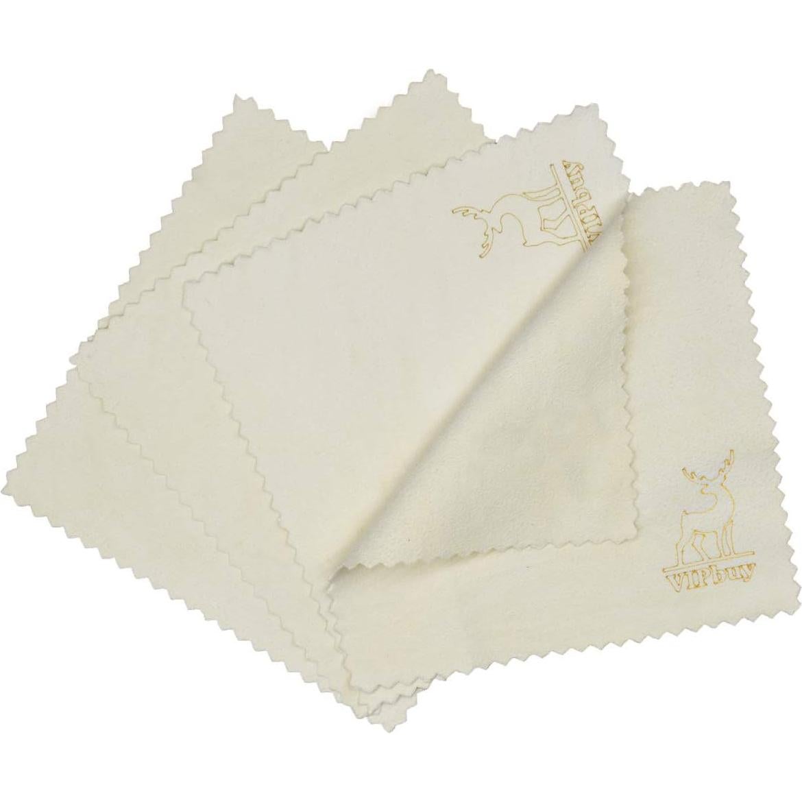 VIPbuy Pañuelos de Limpieza Chamois Natural 20x20 cm - 4 Pzs