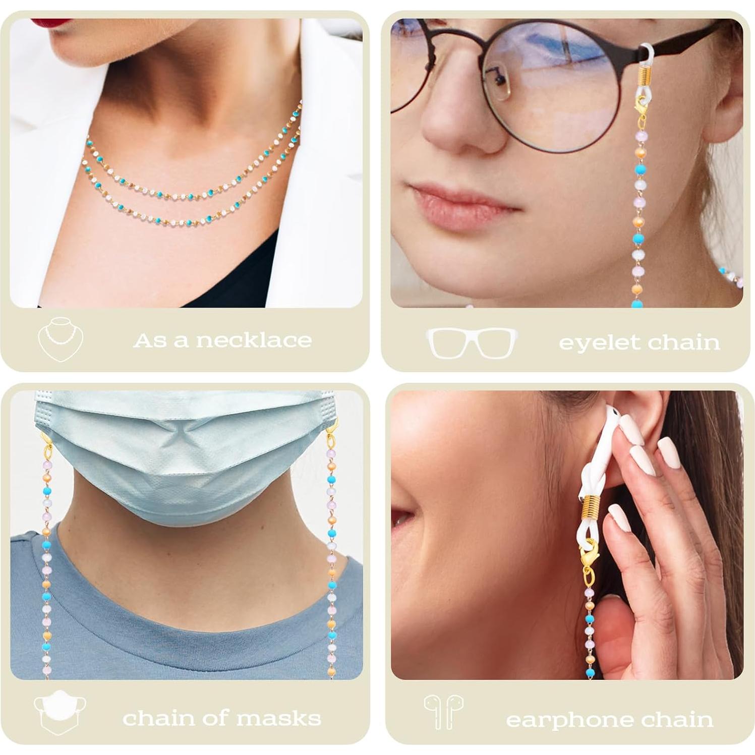 Cadena de Gafas BILIONE Unisex 70 cm Cuentas Acrílicas