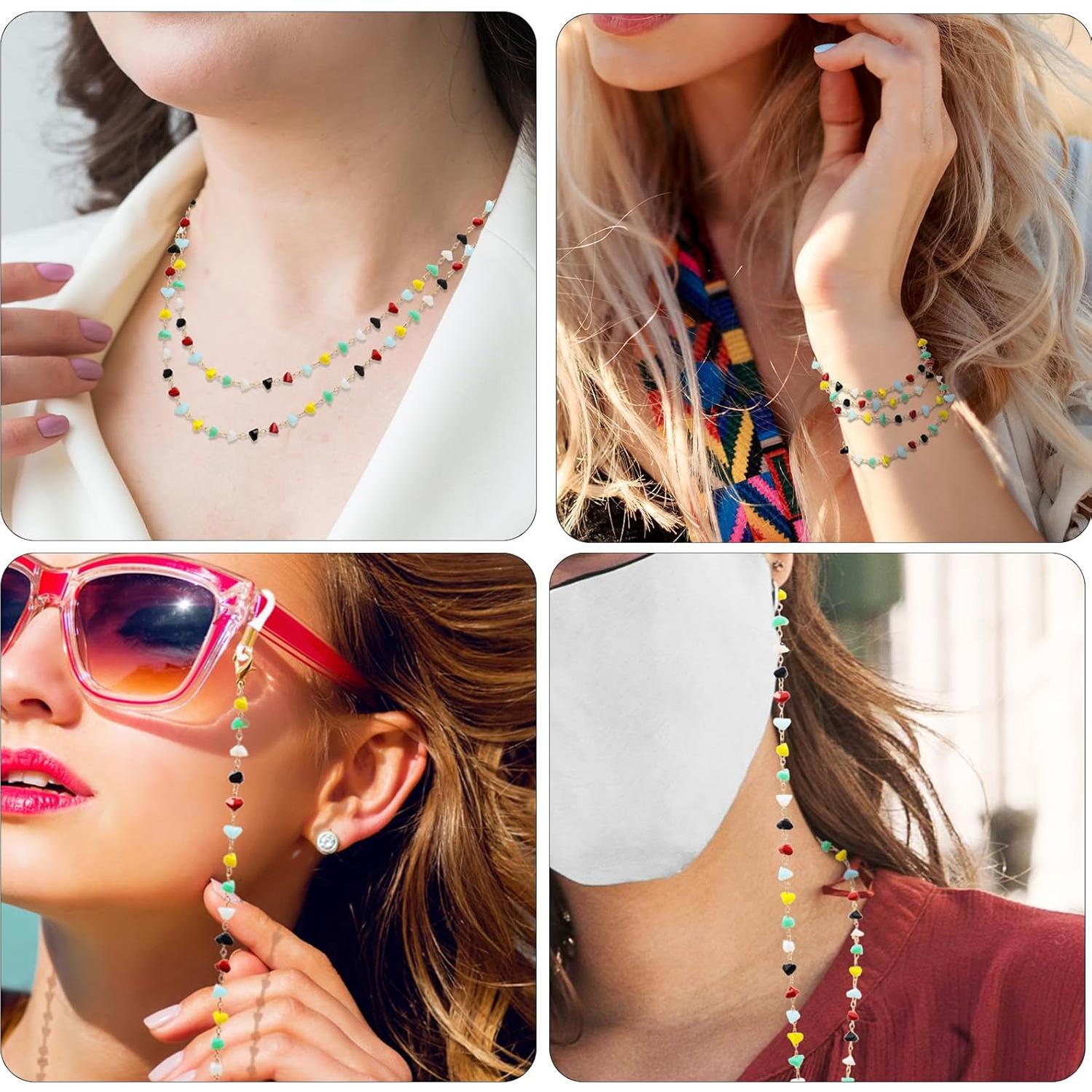 Cadena de Gafas BILIONE con Cuentas Coloridas 70 cm