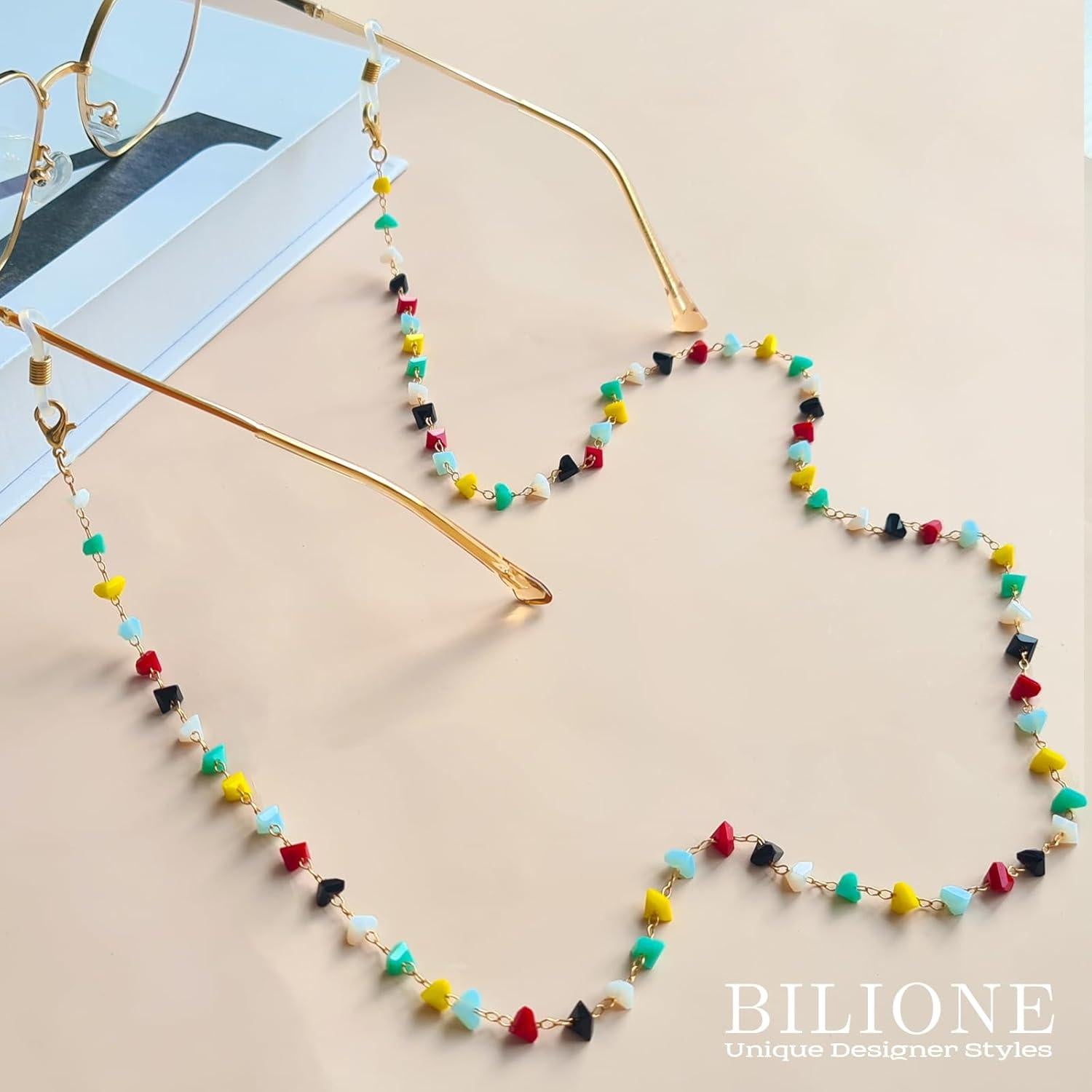 Cadena de Gafas BILIONE con Cuentas Coloridas 70 cm