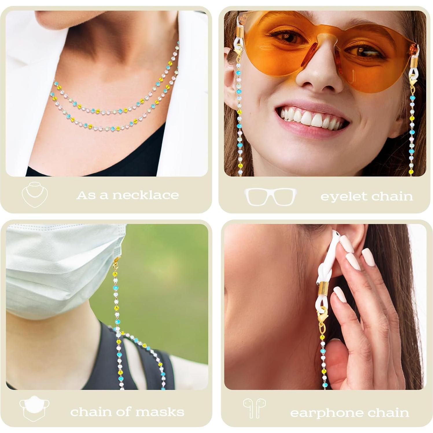 Cadena de Gafas BILIONE con Cuentas Acrílicas 70 cm