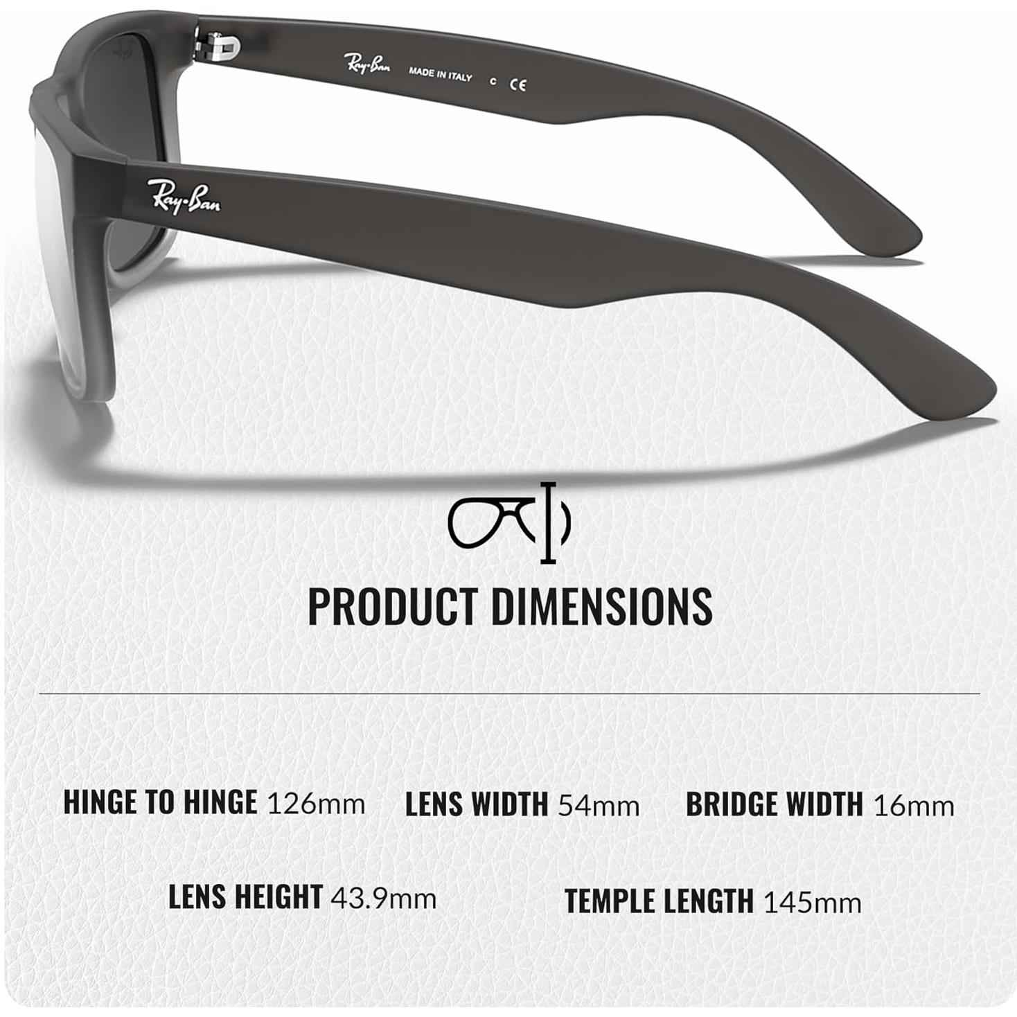 Gafas de Sol Ray-Ban RB4165 JUSTIN Cuadradas 55mm Gris