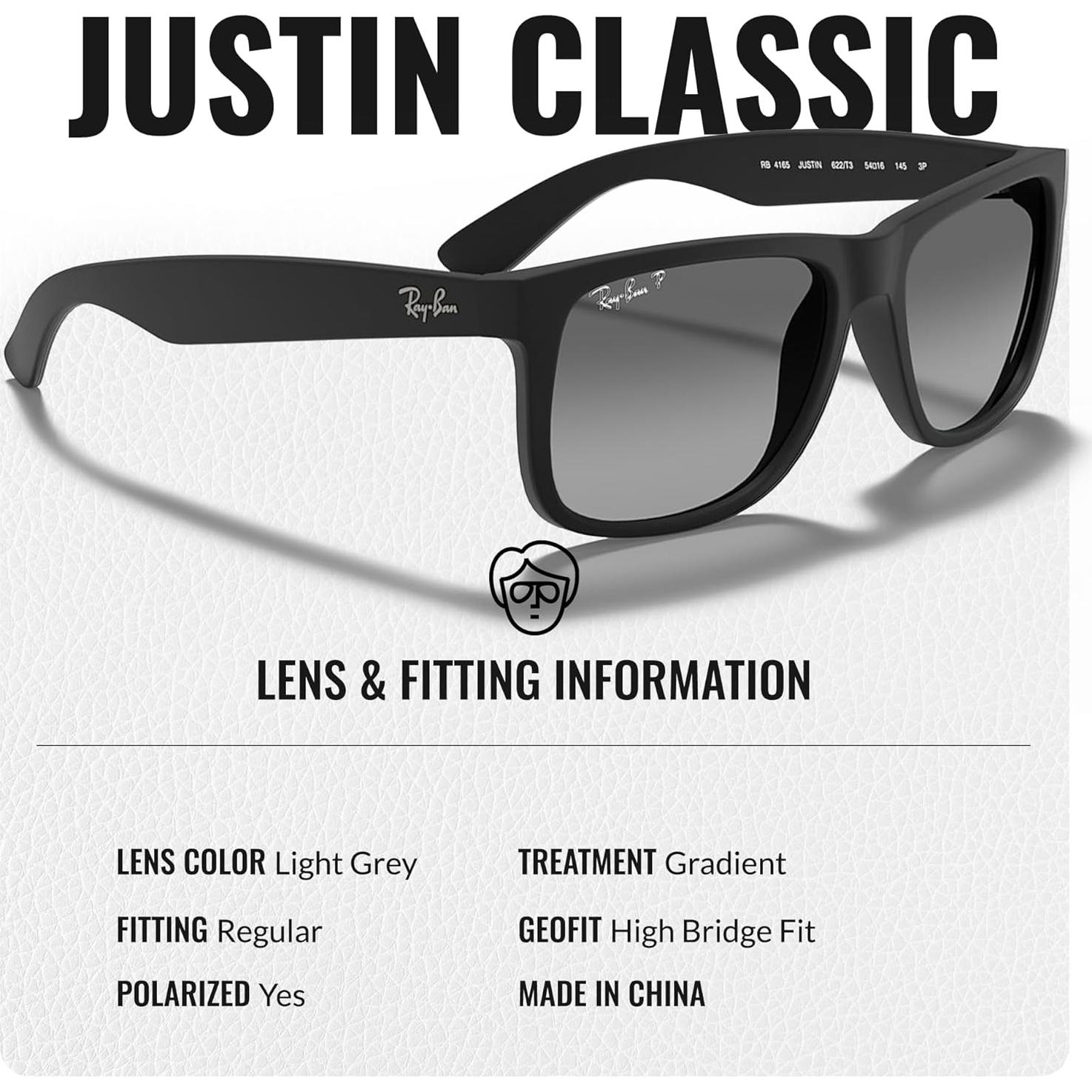 Gafas de Sol Ray-Ban RB4165 Cuadradas Polarizadas 55mm