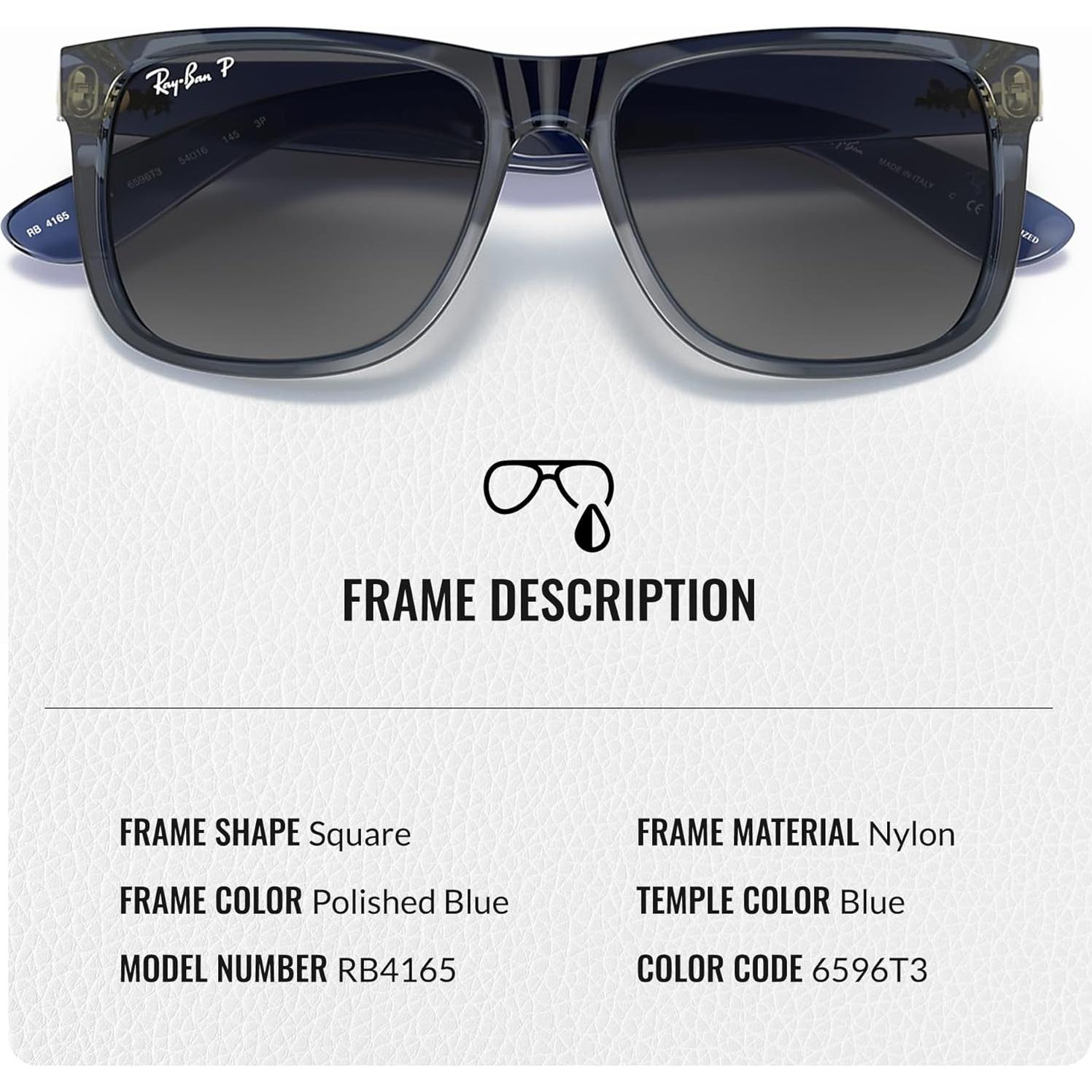 Gafas de Sol Ray-Ban RB4165 JUSTIN Cuadradas Polarizadas