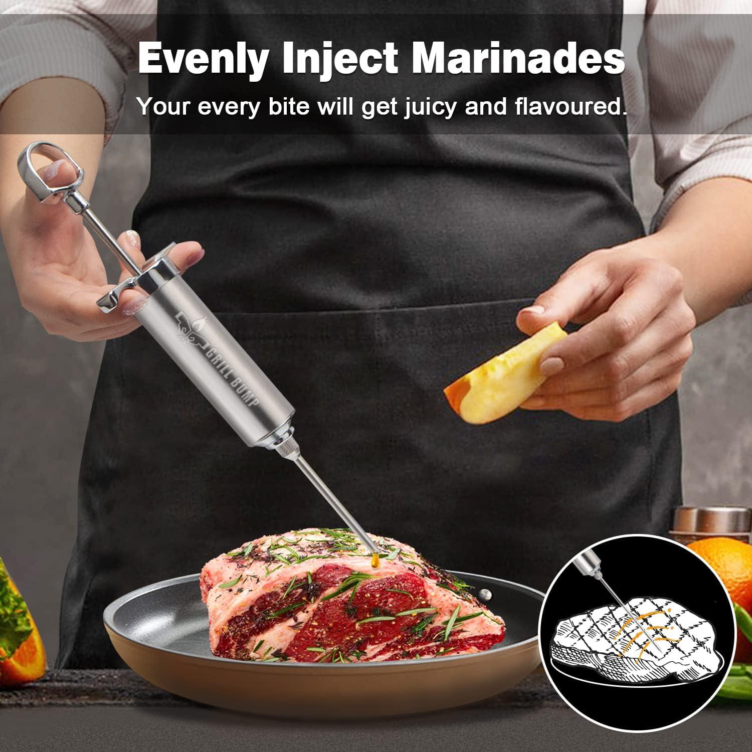 Kit de Jeringa para Inyección de Carne GRILL BUMP 2 oz con 3 Agujas