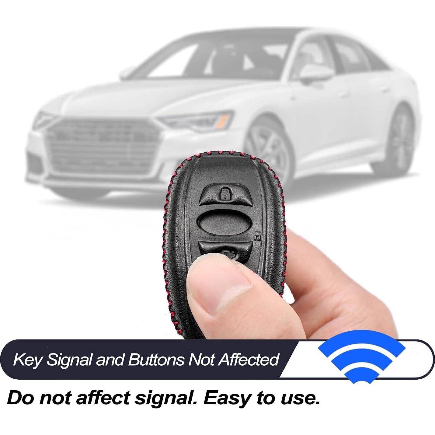 Funda de Llave de Cuero MECHCOS para Subaru 4 Botones