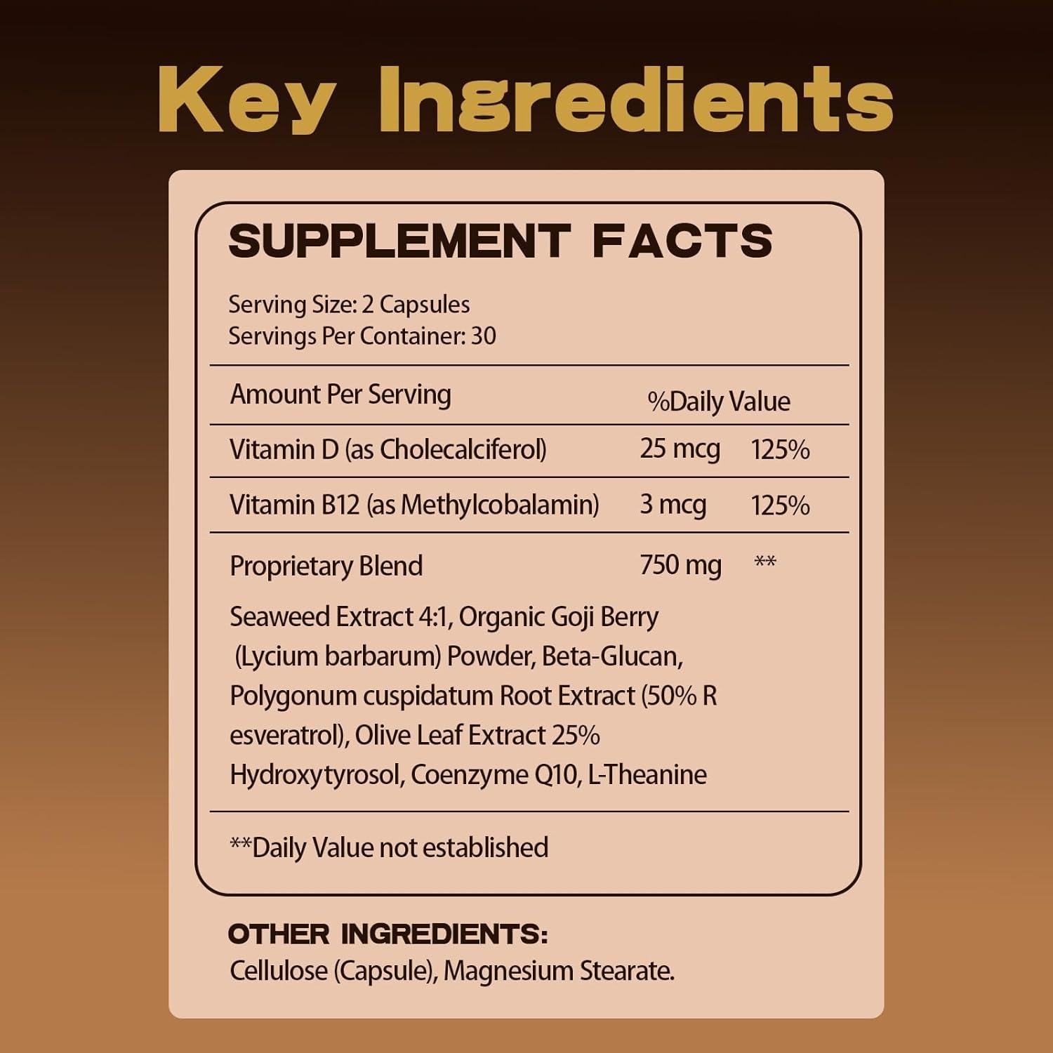 Suplemento de Células Madre Reach Health, 60 Cápsulas, Vitamina D y B12