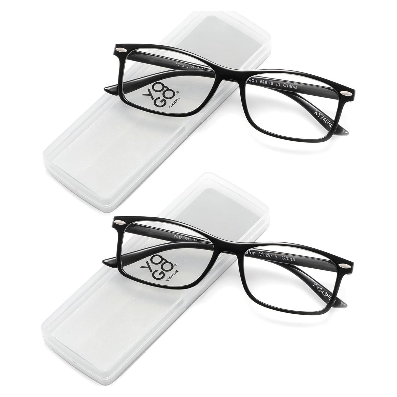 Gafas de lectura Yogo Vision ultradelgadas 2x con estuche
