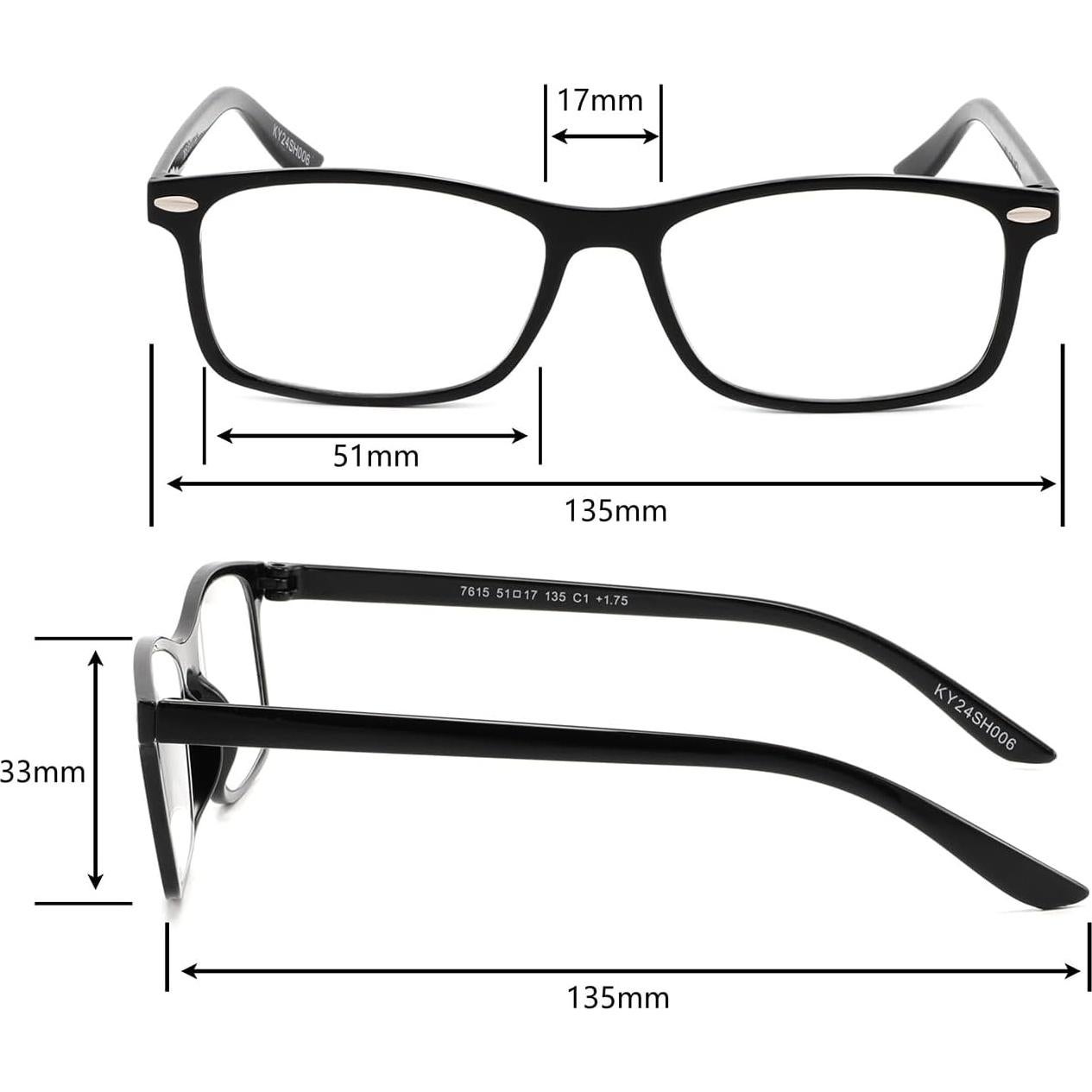 Gafas de lectura Yogo Vision ultradelgadas 2x con estuche