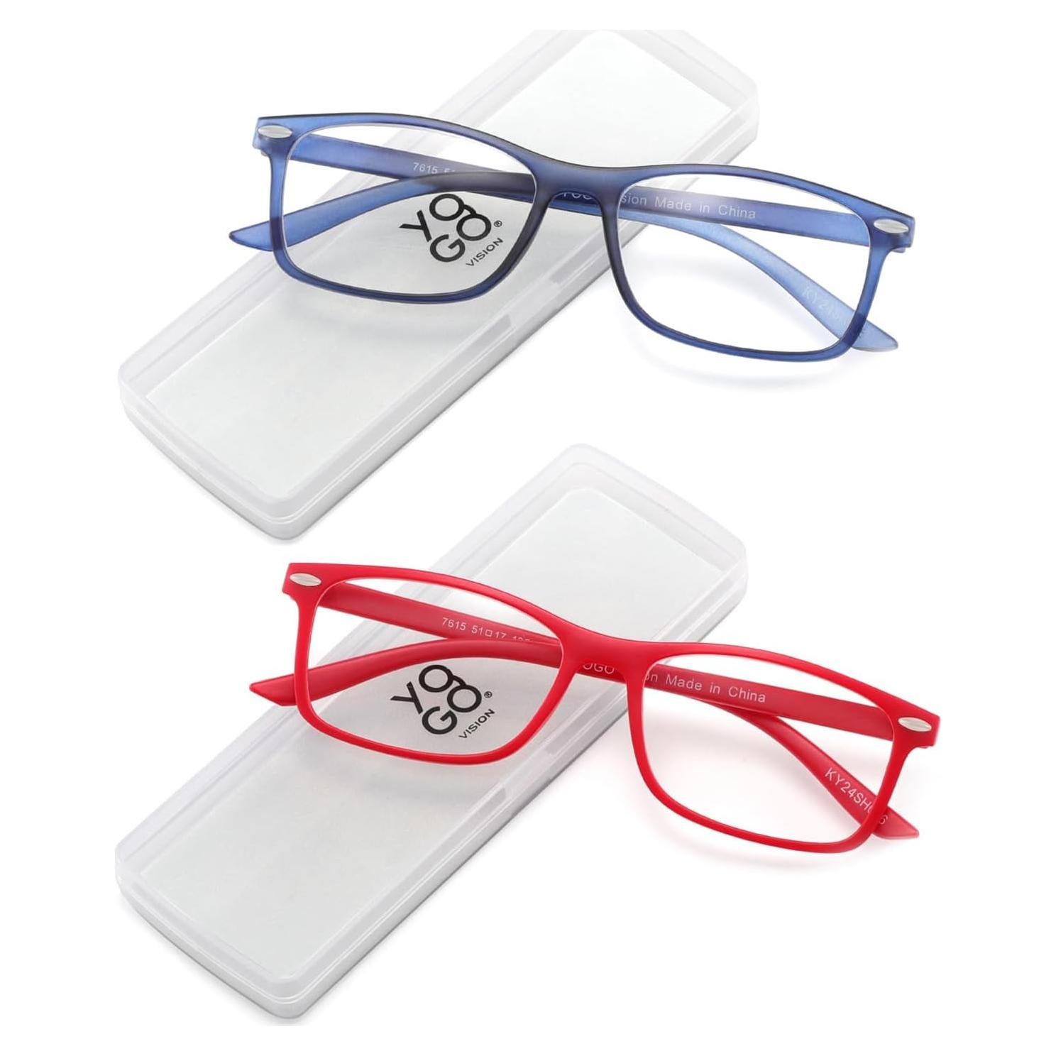 Gafas de lectura Yogo Vision 2 paquetes +1.75x con estuche