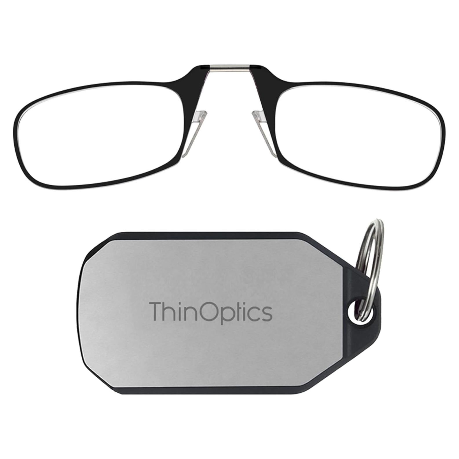 ThinOptics Keychain Case and Readers Rectangular Reading Glasses