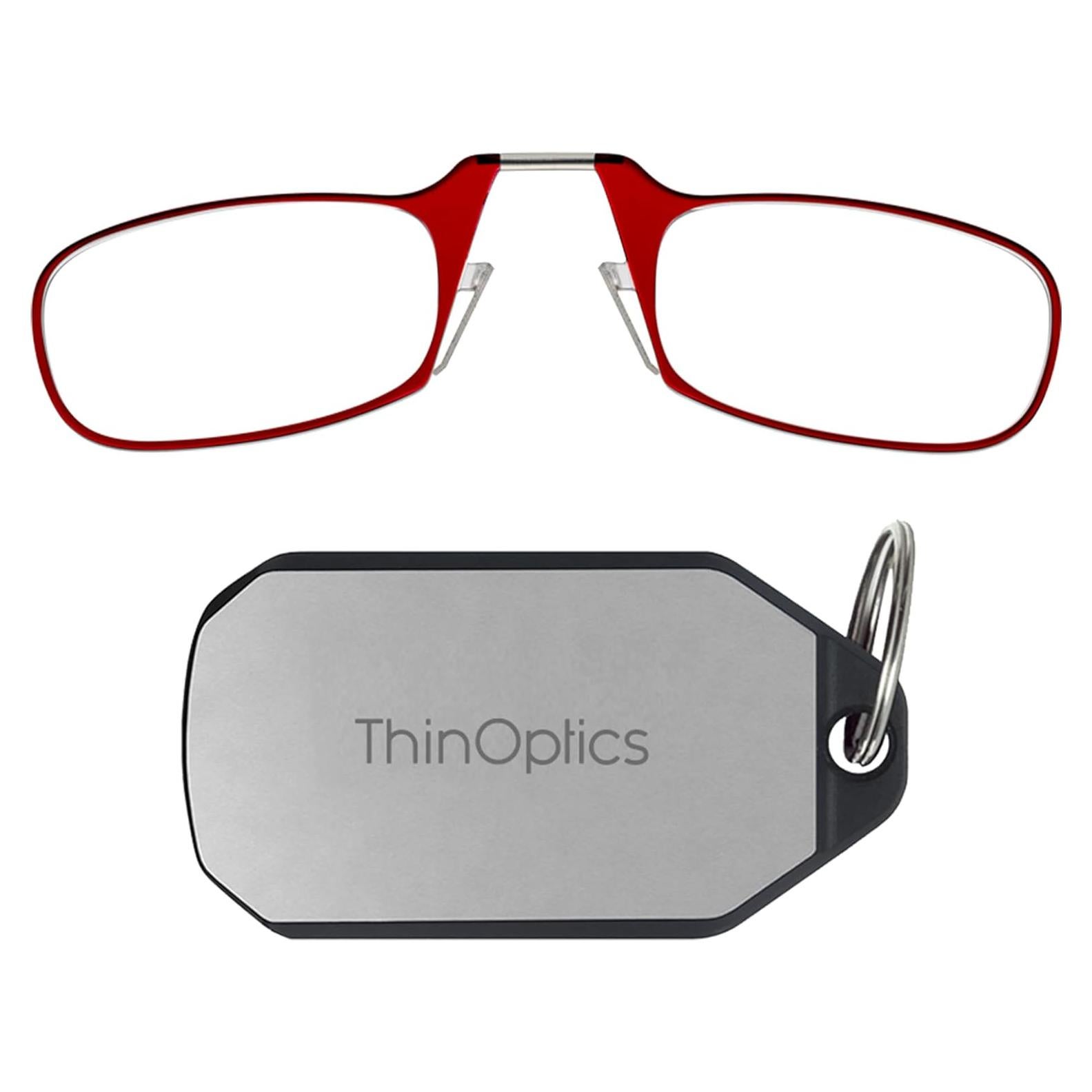 ThinOptics Keychain Case and Readers Rectangular Reading Glasses