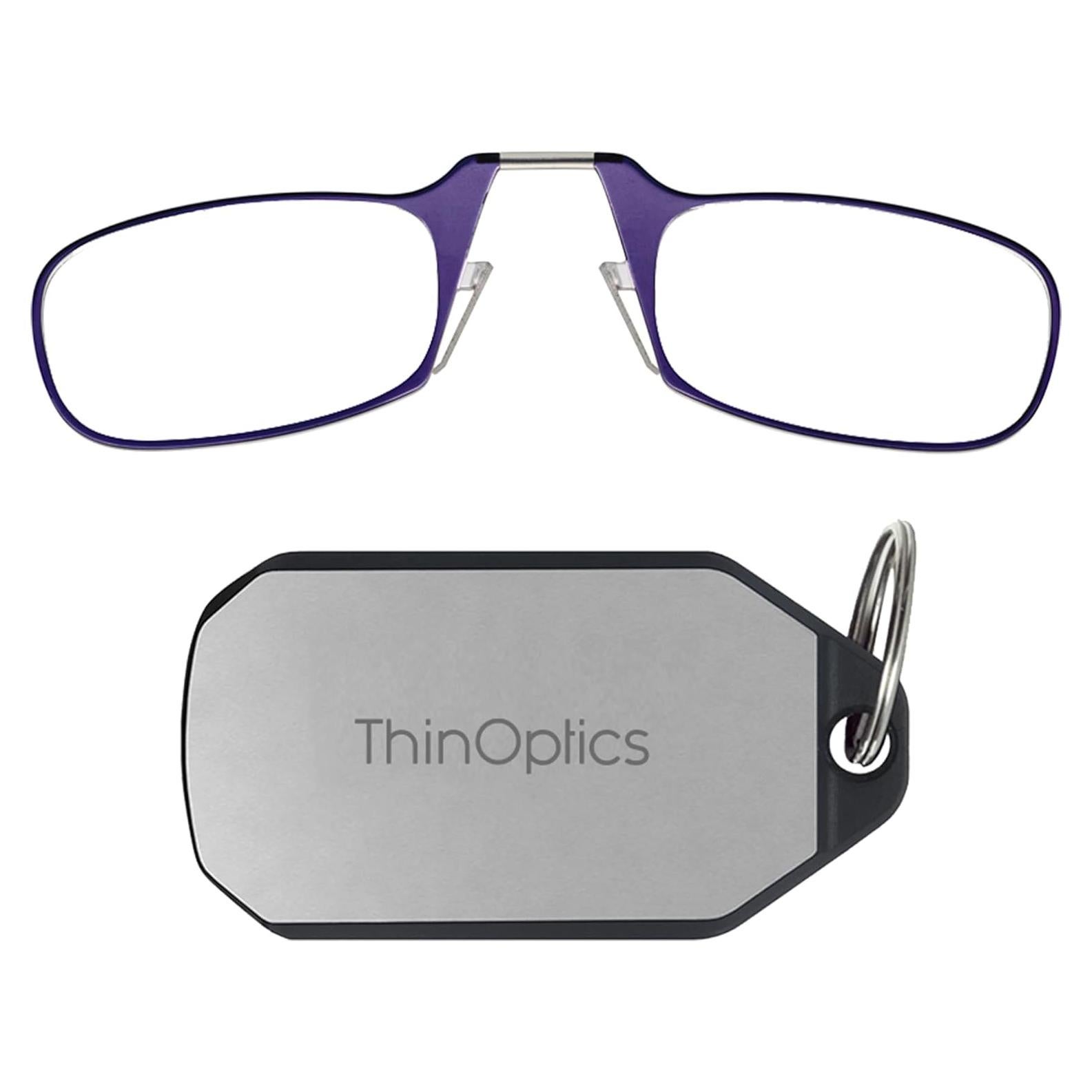 ThinOptics Keychain Case and Readers Rectangular Reading Glasses