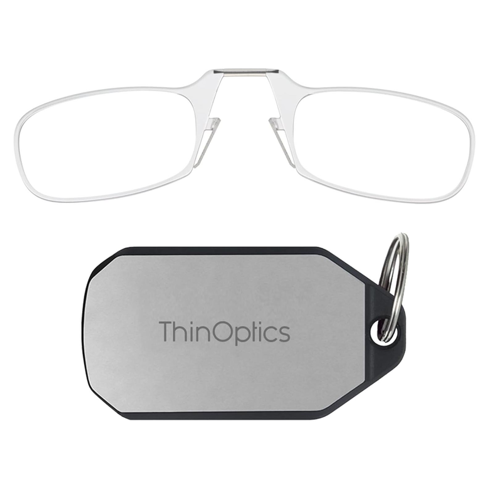 ThinOptics Keychain Case and Readers Rectangular Reading Glasses