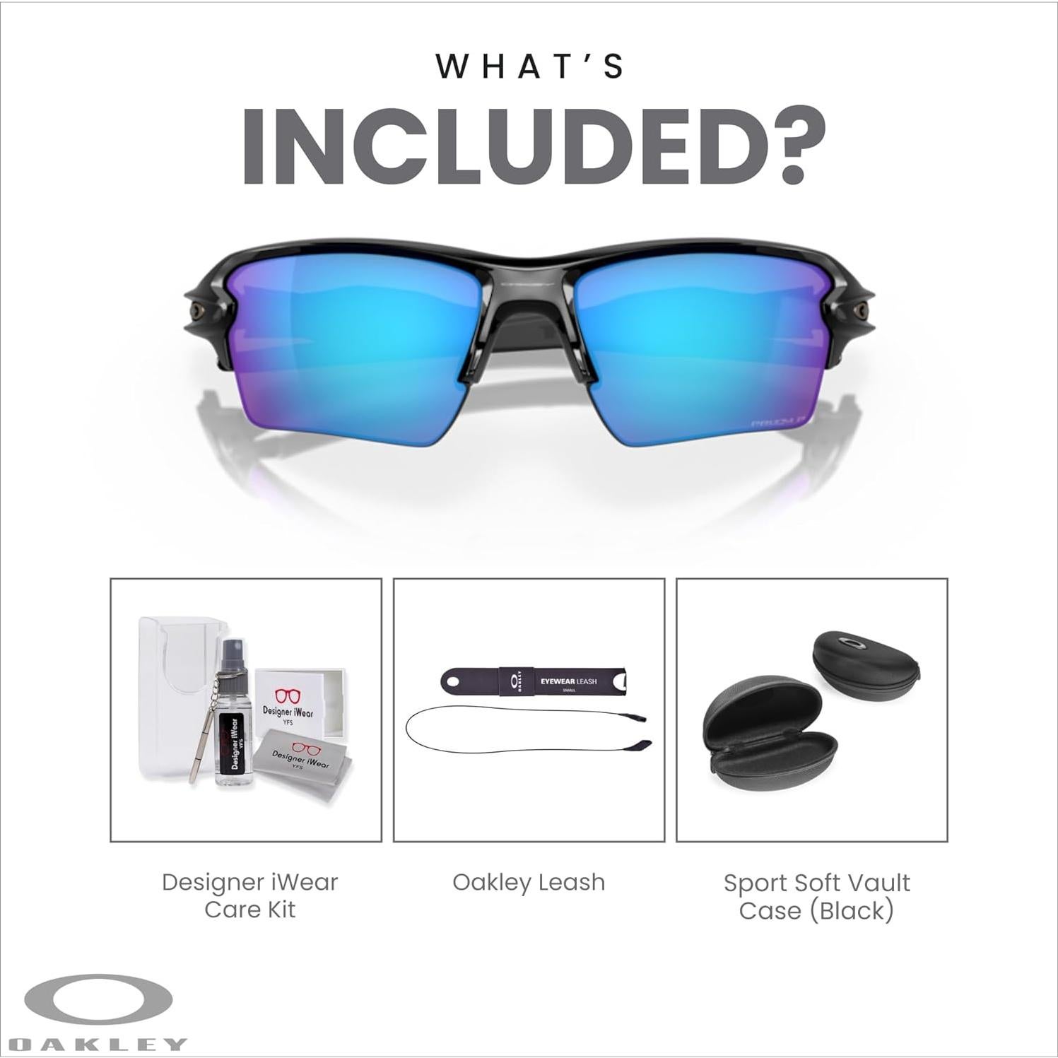 Gafas de sol Oakley Flak 2.0 XL con correa y kit cuidado