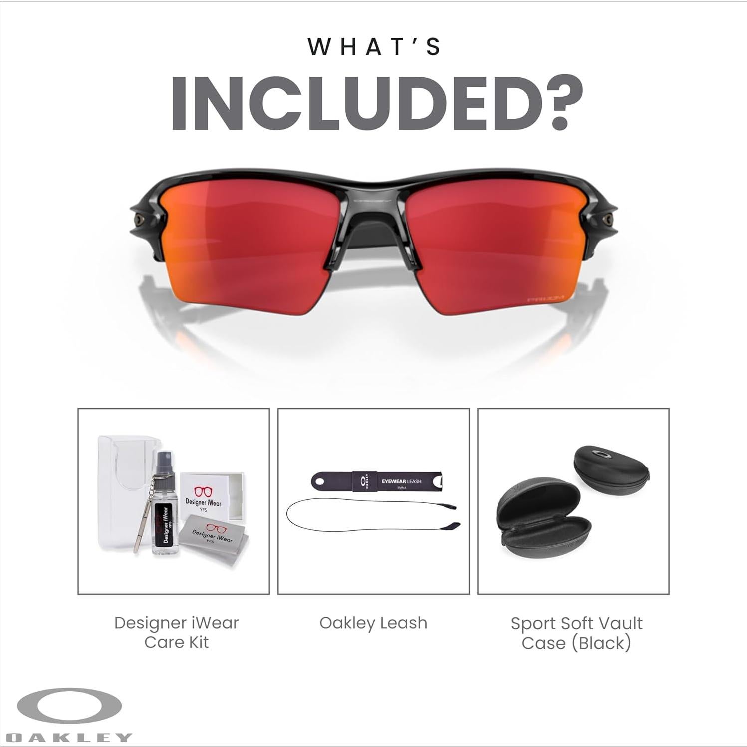 Gafas de sol Oakley Flak 2.0 XL con correa y kit de cuidado