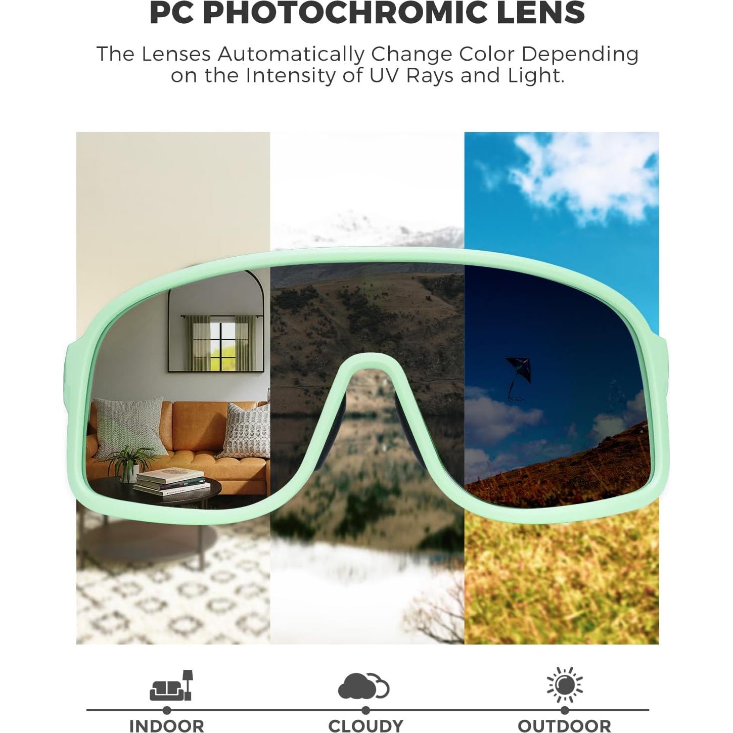 Gafas de sol fotocromáticas ROCKBROS para ciclismo UV400