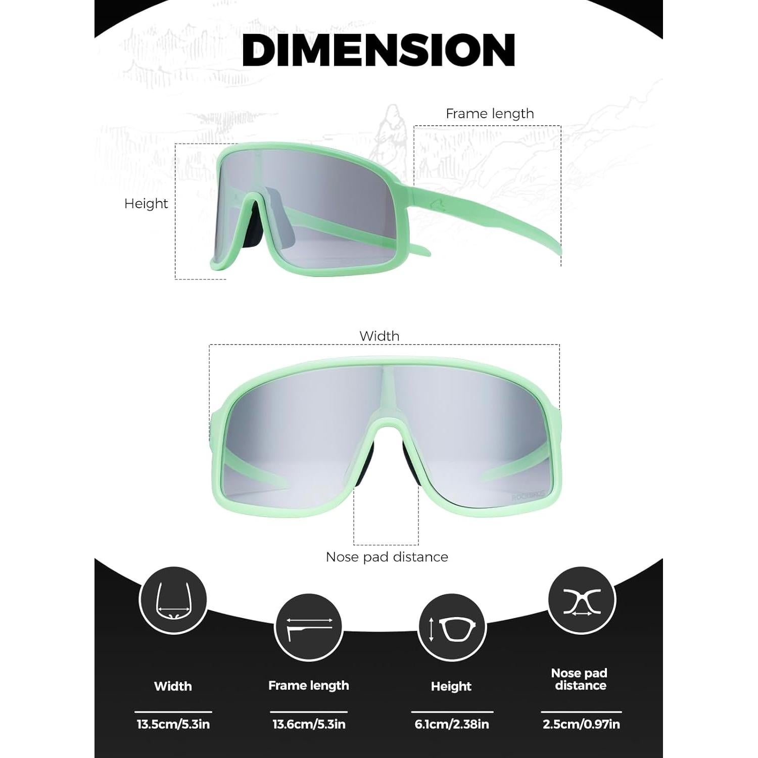 Gafas de sol fotocromáticas ROCKBROS para ciclismo UV400