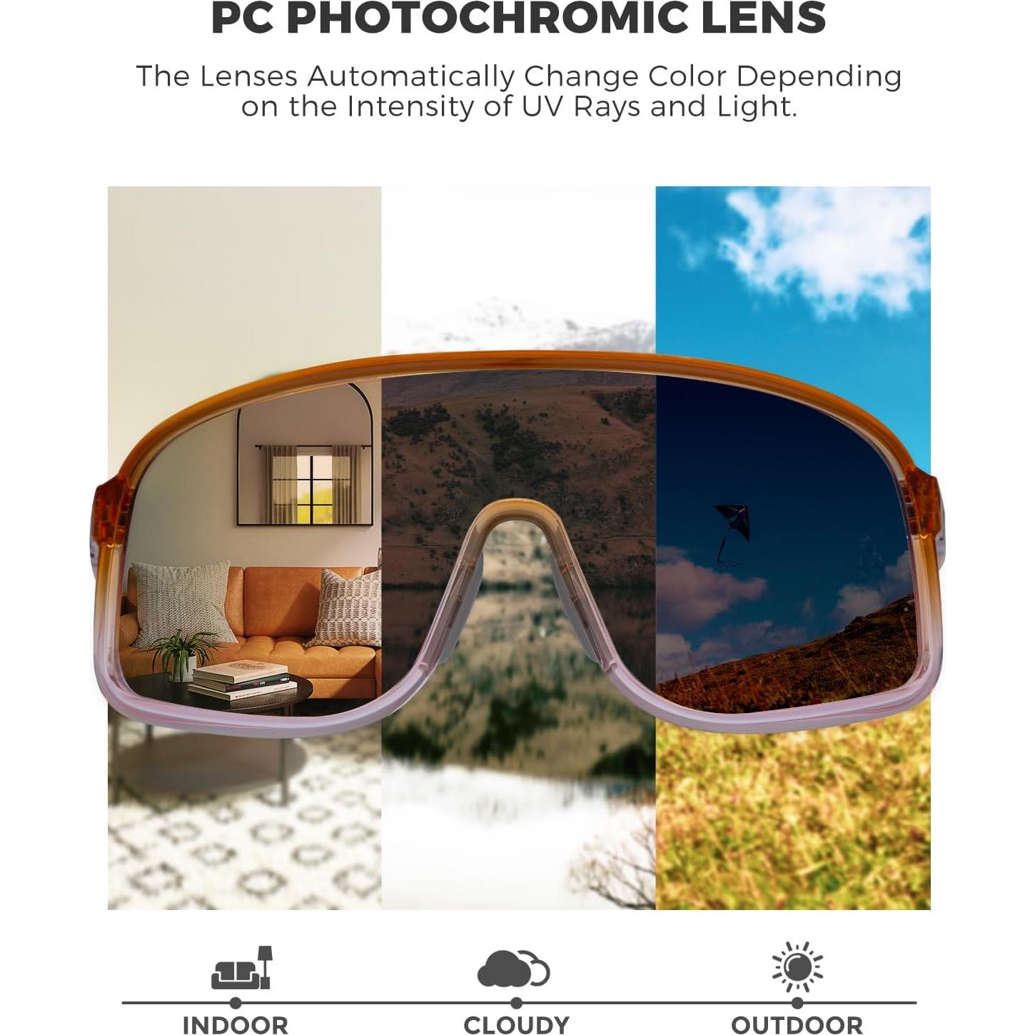 Gafas de sol fotocromáticas ROCKBROS para ciclismo UV400