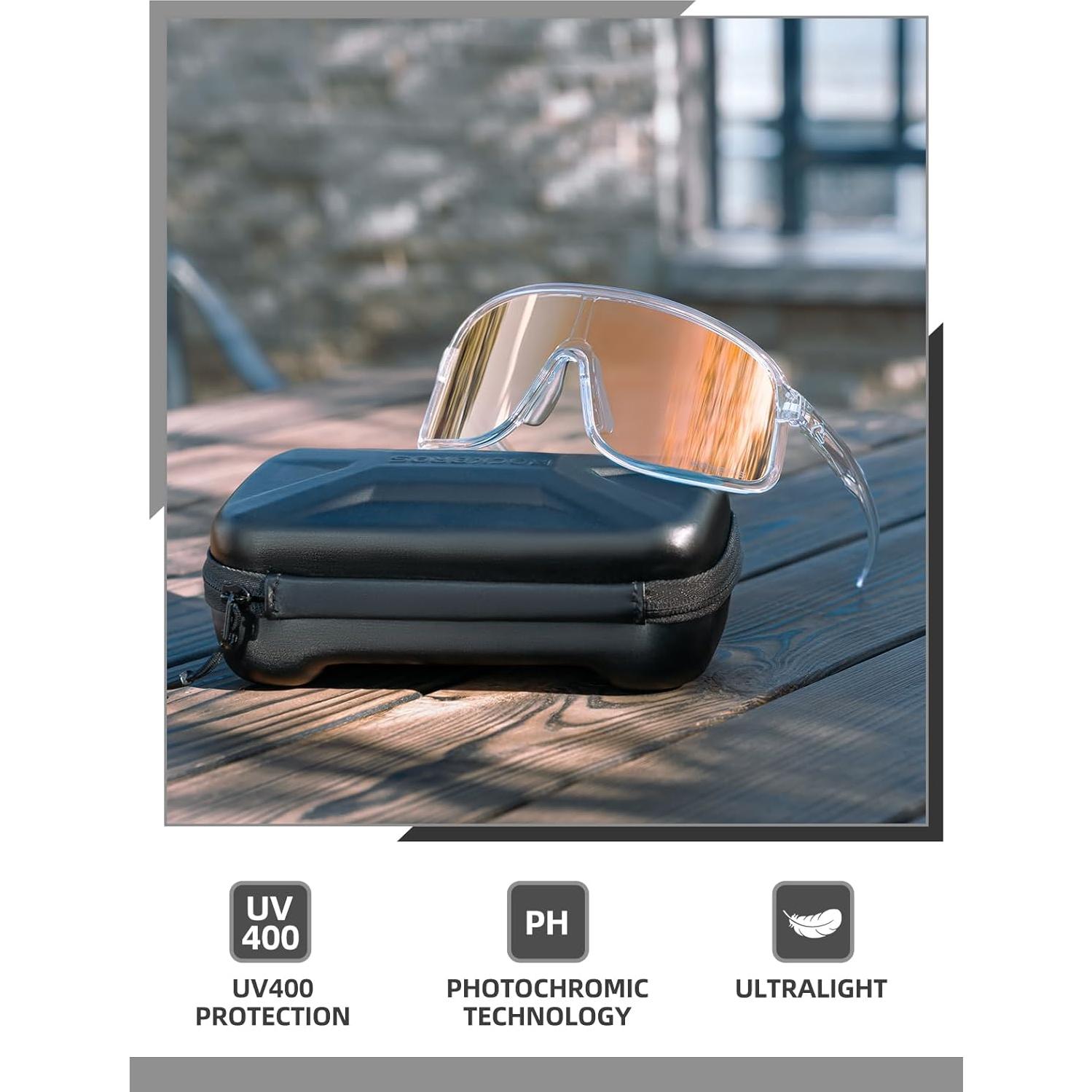 Gafas de sol fotochromáticas ROCKBROS para ciclismo UV400