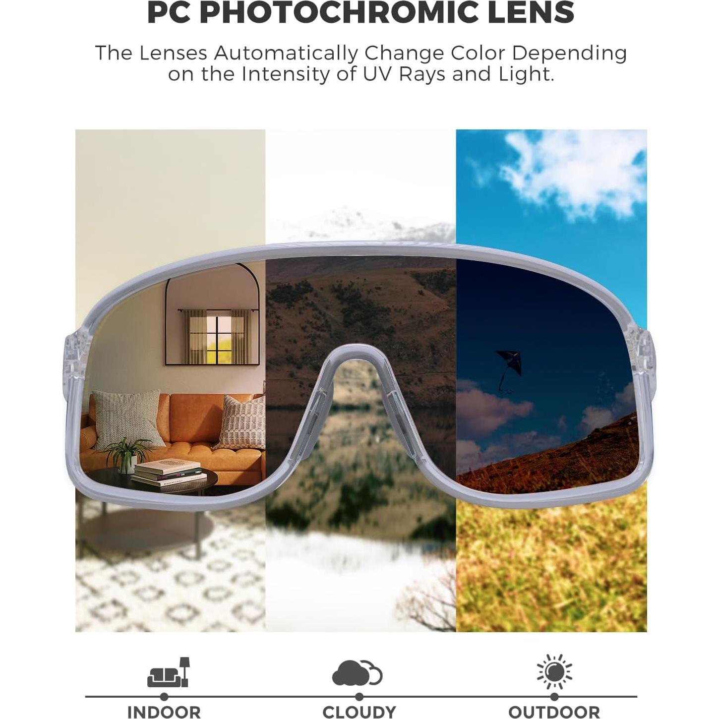 Gafas de sol fotochromáticas ROCKBROS para ciclismo UV400