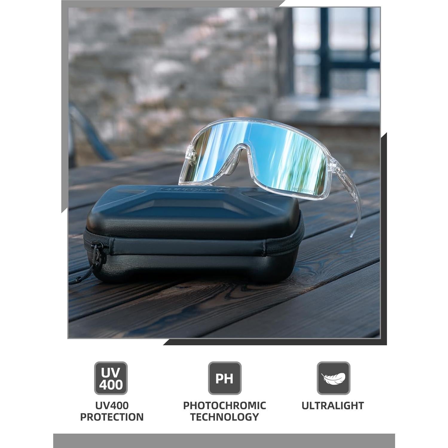 Gafas de sol fotocromáticas ROCKBROS UV400 para ciclismo
