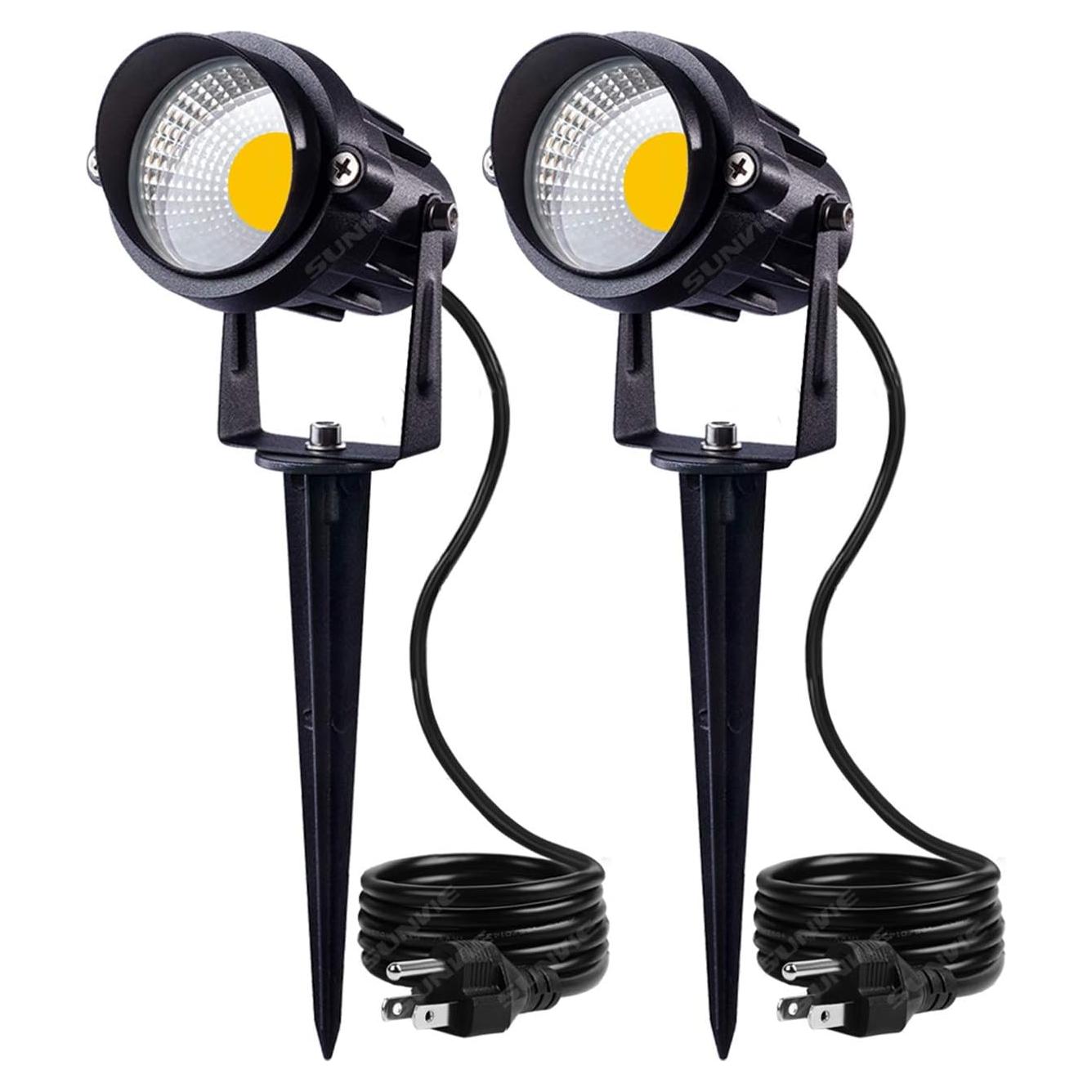 Focos LED de Jardín SUNVIE 12W 3000K Impermeables 2 Paquetes