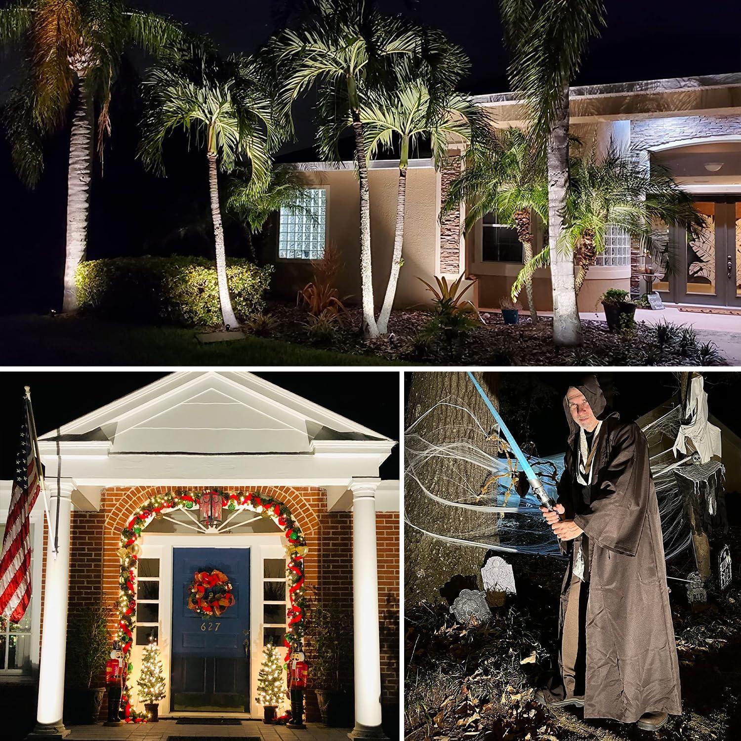 Focos LED de Jardín SUNVIE 12W 3000K Impermeables 2 Paquetes