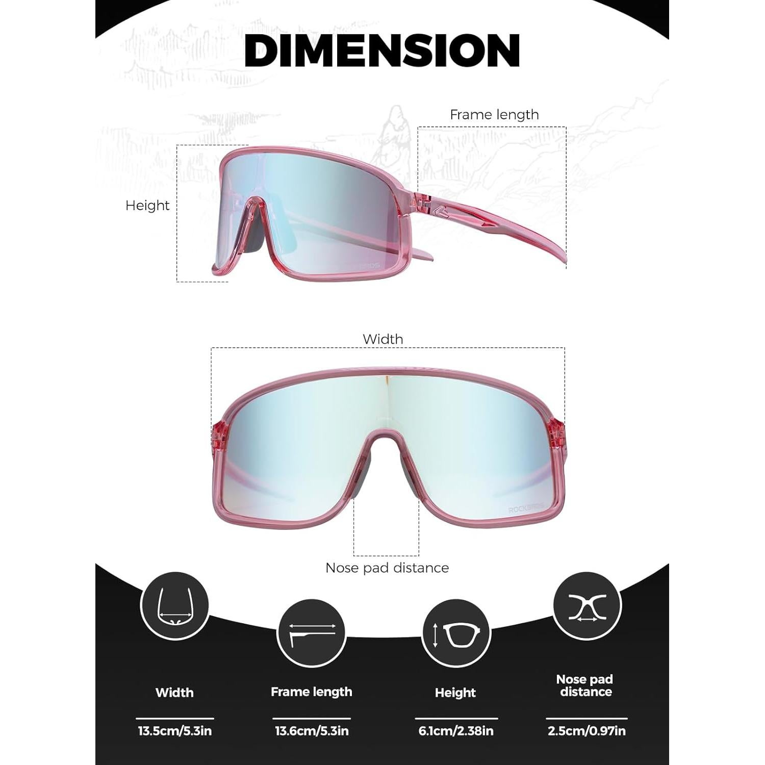 Gafas de sol fotochromáticas ROCKBROS para ciclismo UV400