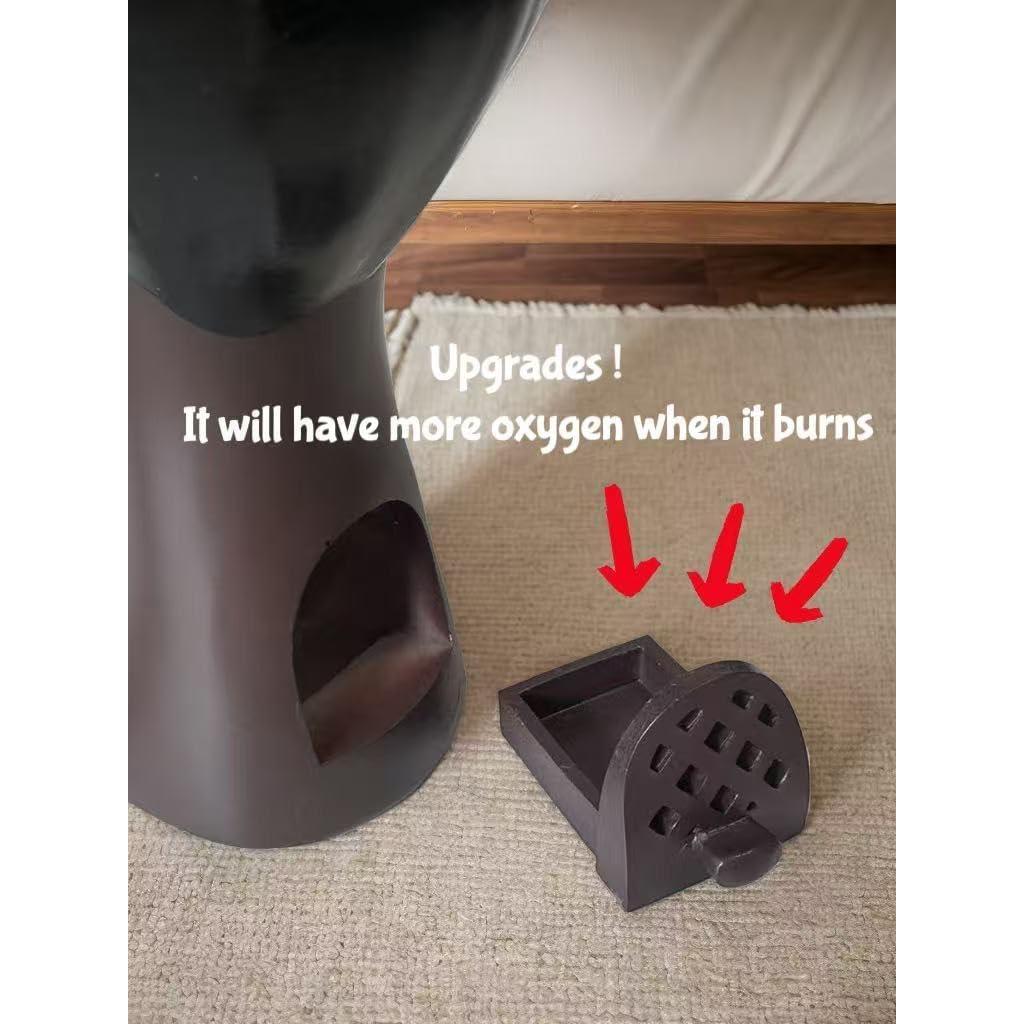 Quemador de Incienso Osiunav Mujer Negra 25.4 cm Resina