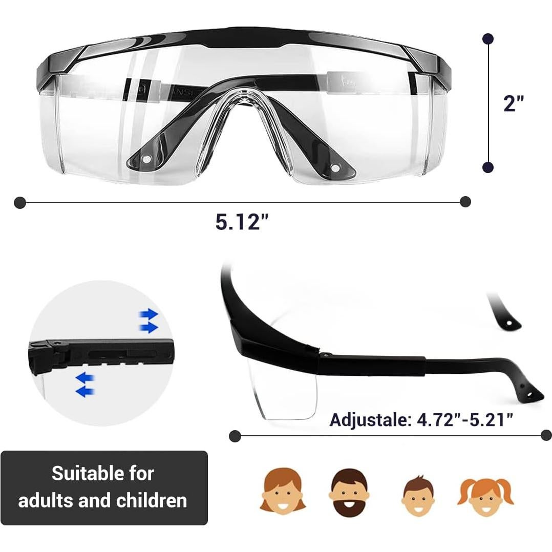 Gafas de Seguridad PETLESO 12pcs Lentes Transparentes
