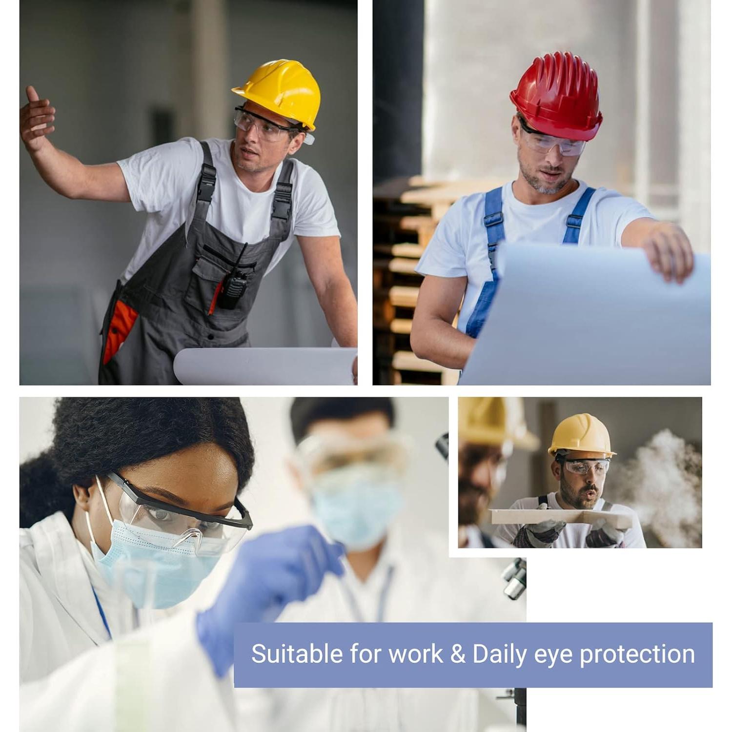 Gafas de Seguridad PETLESO 12pcs Lentes Transparentes