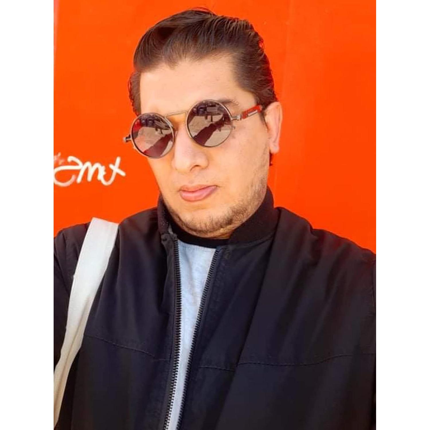 Gafas de sol redondas AIEYEZO steampunk UV 100% bronce