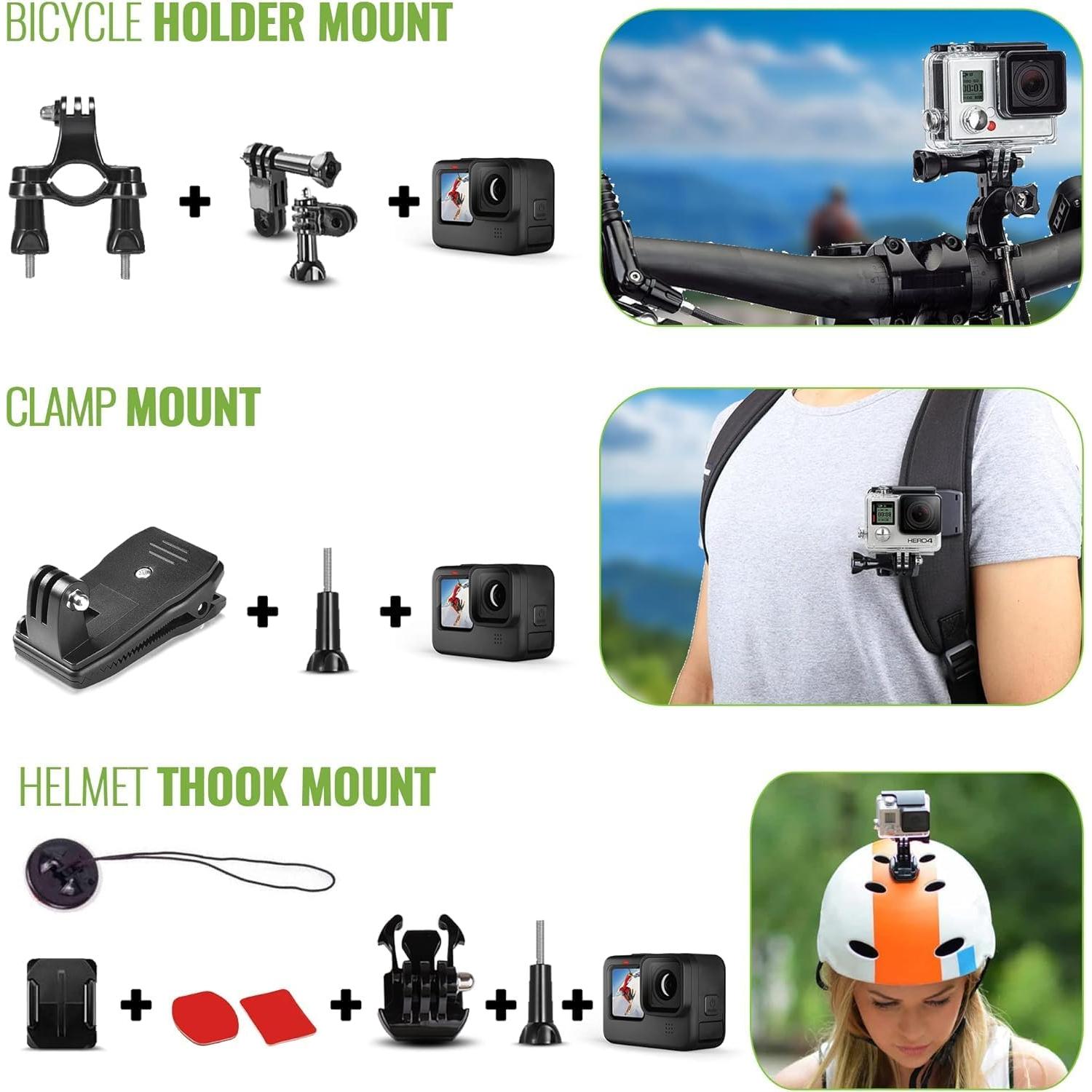 Cámara de Acción GoPro LIT HERO 4K con Luz LED y Accesorios