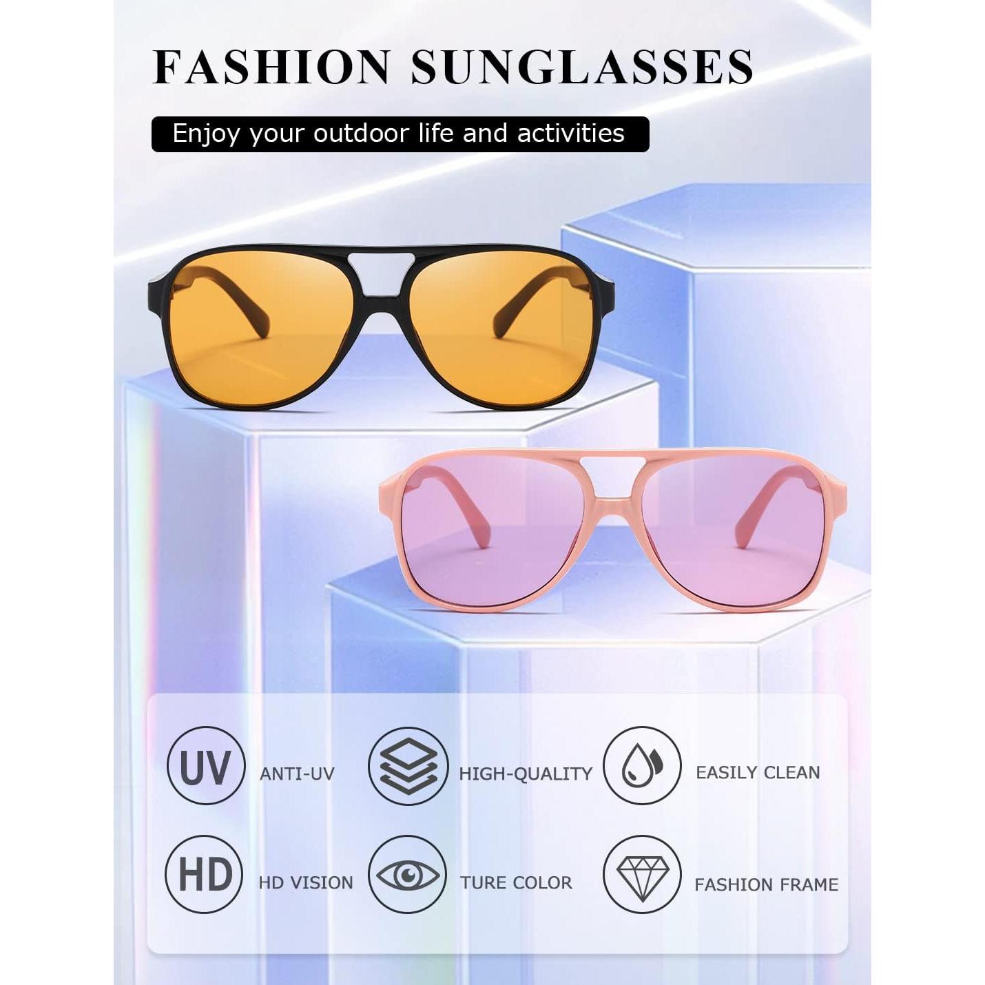 Gafas de sol aviador TIANYESY retro unisex con protección UV