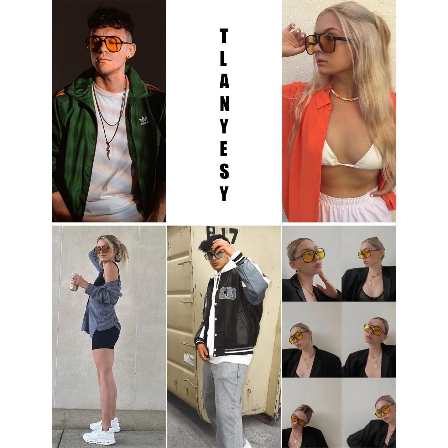 Gafas de sol aviador TIANYESY retro unisex 54x63mm UV