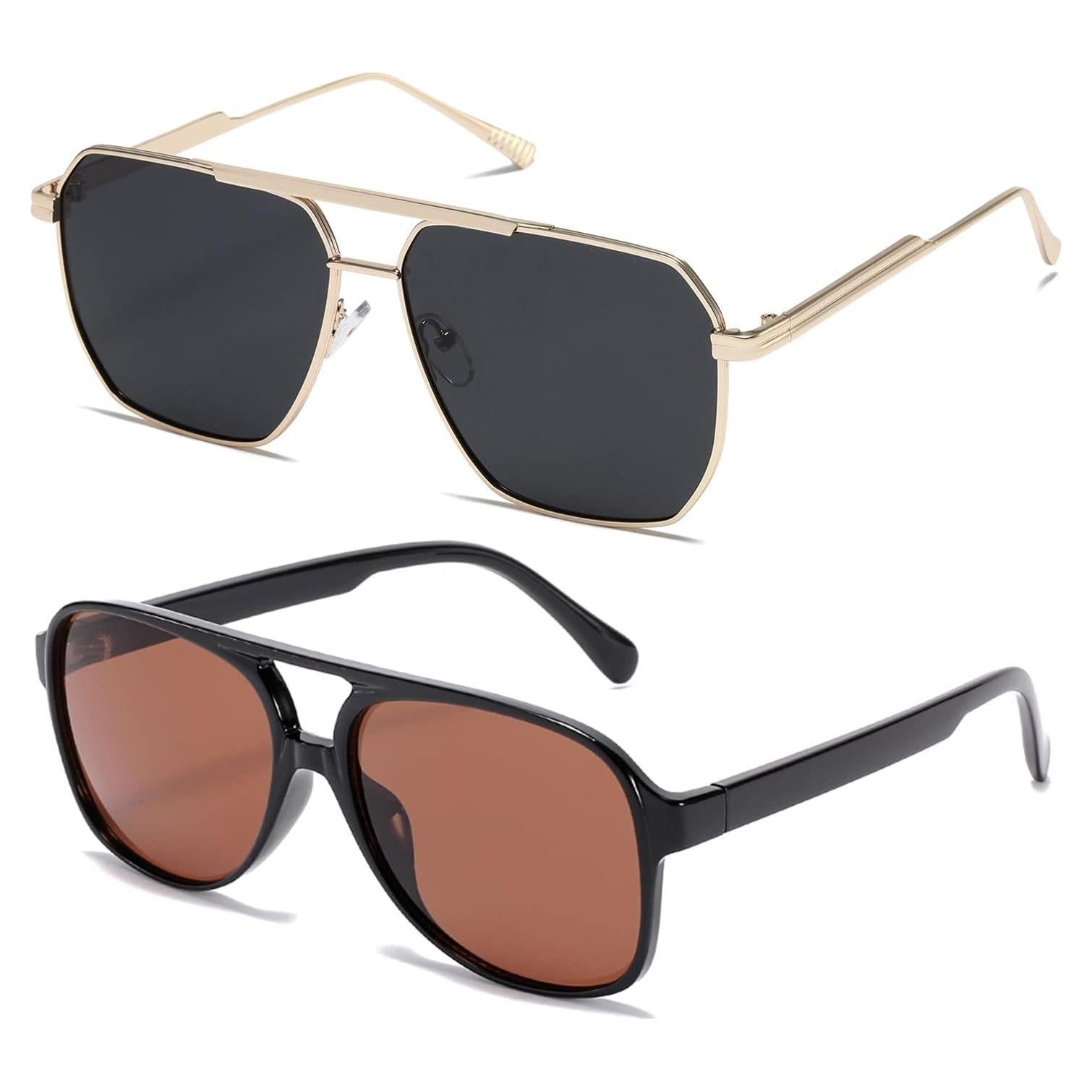 Gafas de sol aviador TIANYESY retro unisex con protección UV