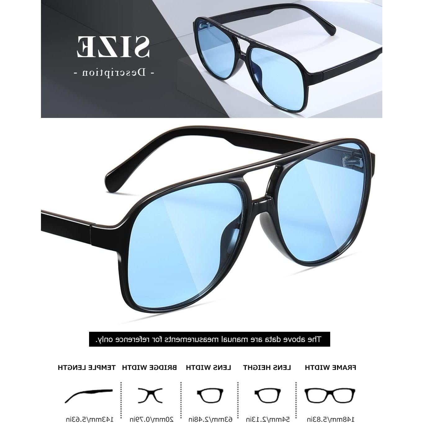 Gafas de sol aviador TIANYESY retro unisex 70s UV400