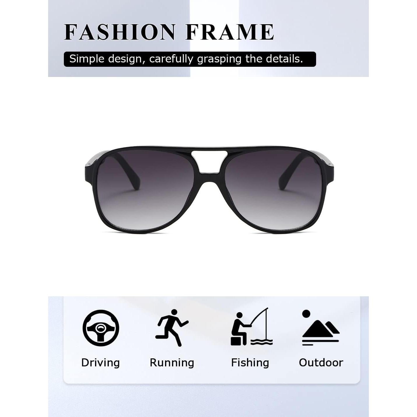 Gafas de sol aviador TIANYESY retro unisex con protección UV